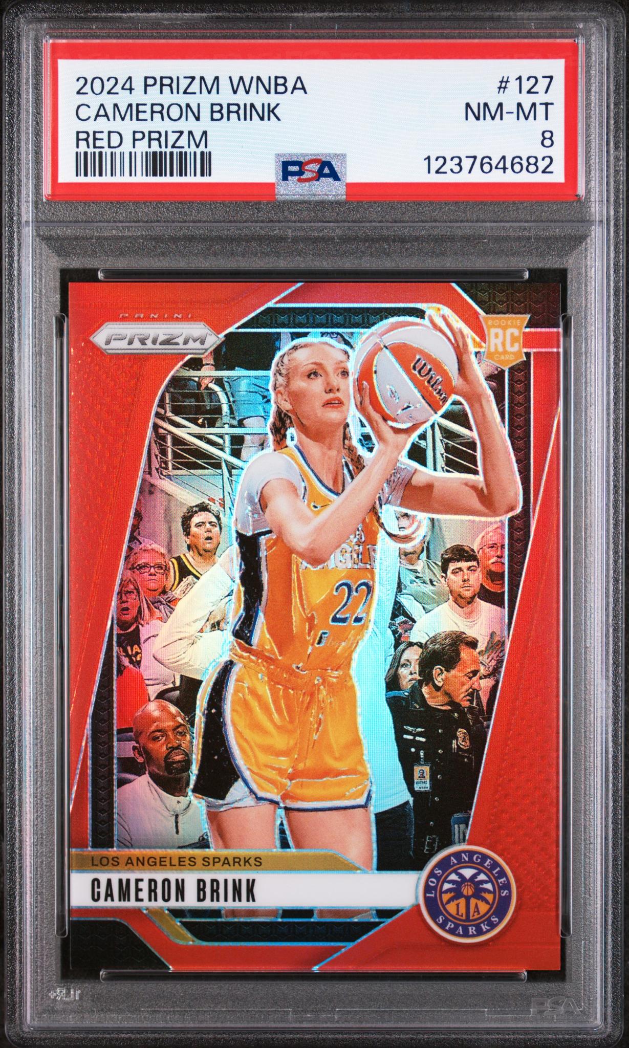 2024 WNBA Prizm Prizms Red Cameron Brink #127 /299 PSA 8