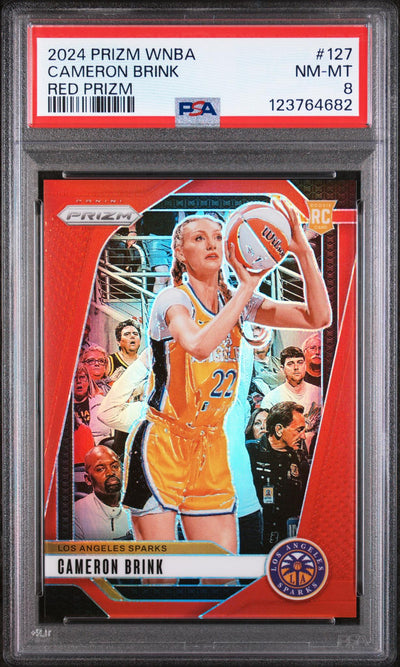 2024 Panini Prizm Cameron Brink #127 Red Prizm /299 PSA 8
