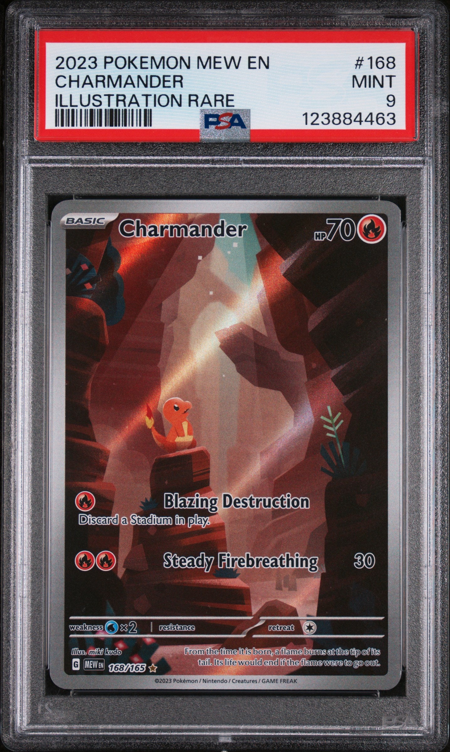 2023 Pokemon Scarlet and Violet 151 Illustration Rare Charmander #168 PSA 9