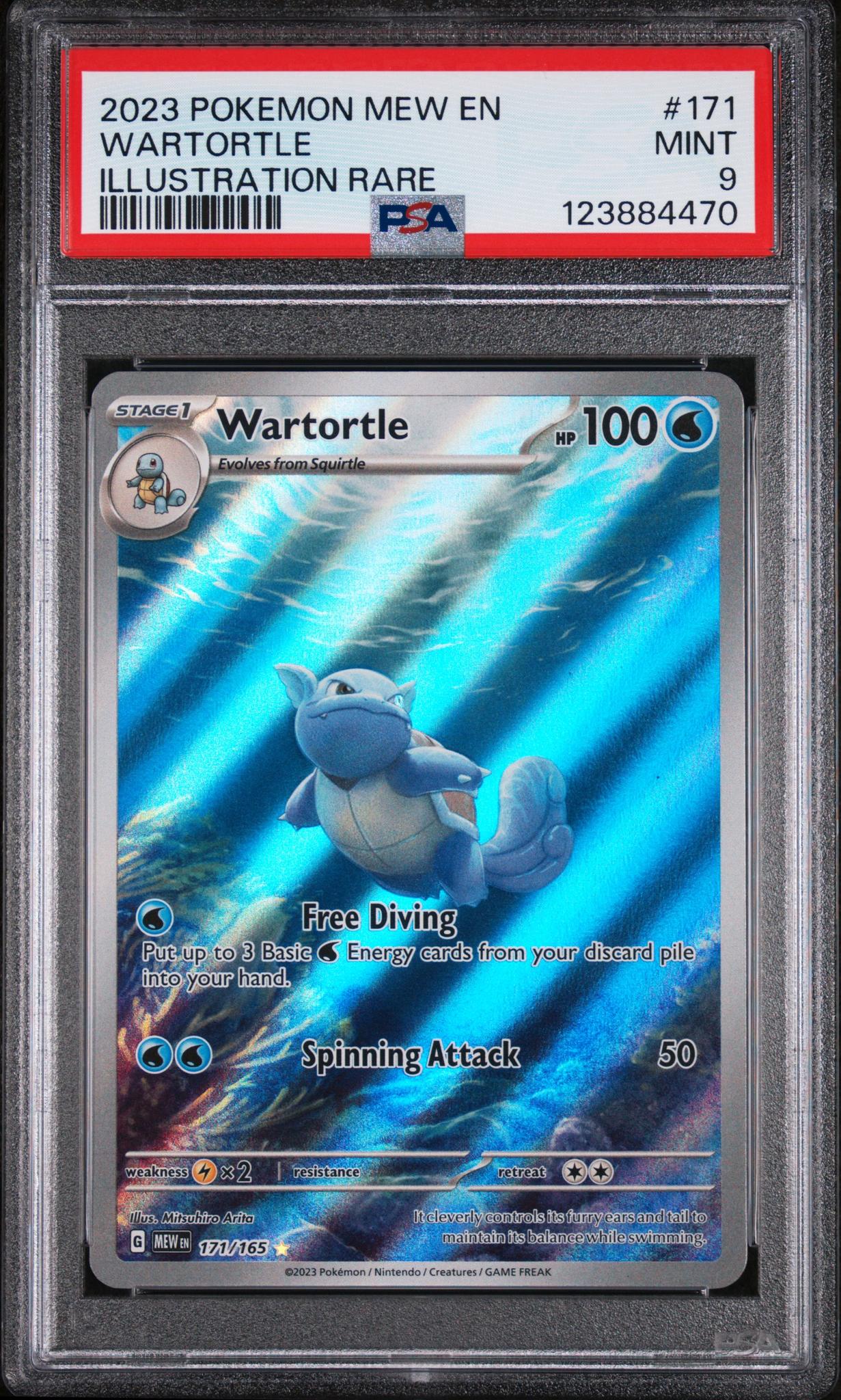 2023 Pokemon Scarlet and Violet 151 Illustration Rare Wartortle #171 PSA 9
