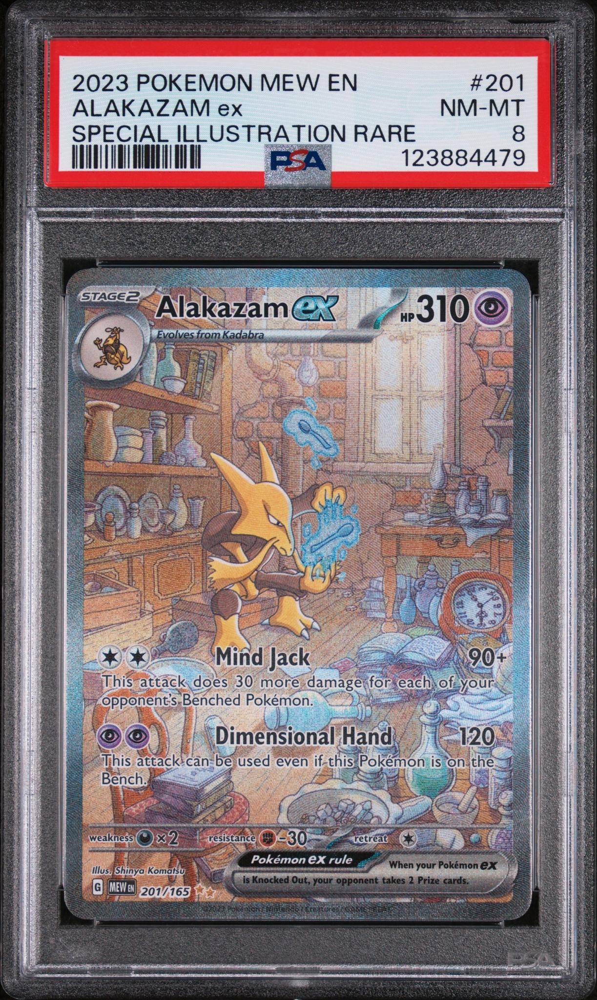2023 Pokemon Scarlet and Violet 151 Special Illustration Rare Alakazam Ex #201 PSA 8