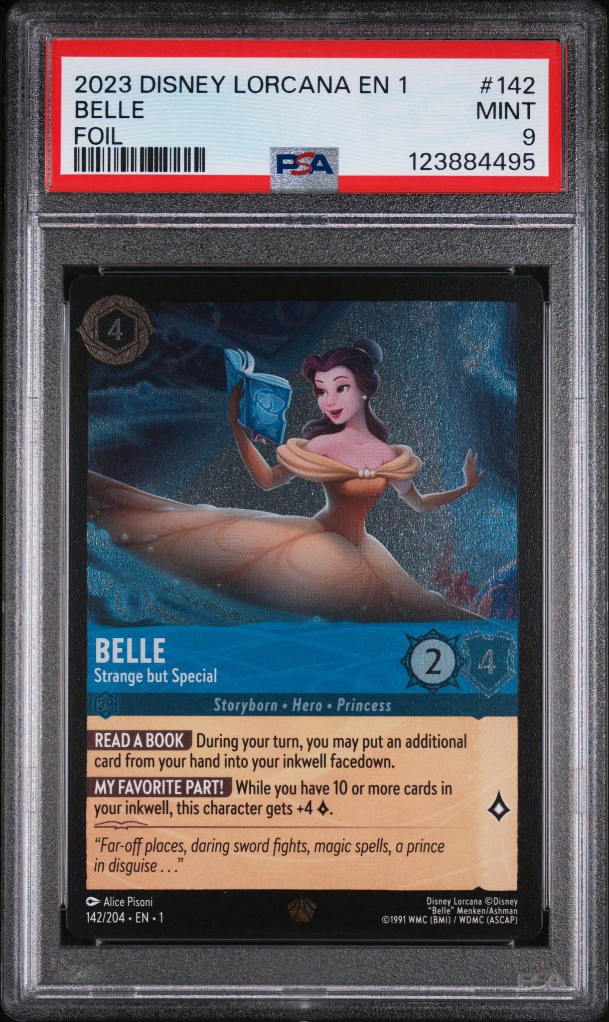 2023 Disney Lorcana the First Chapter Foil Belle #142 PSA 9