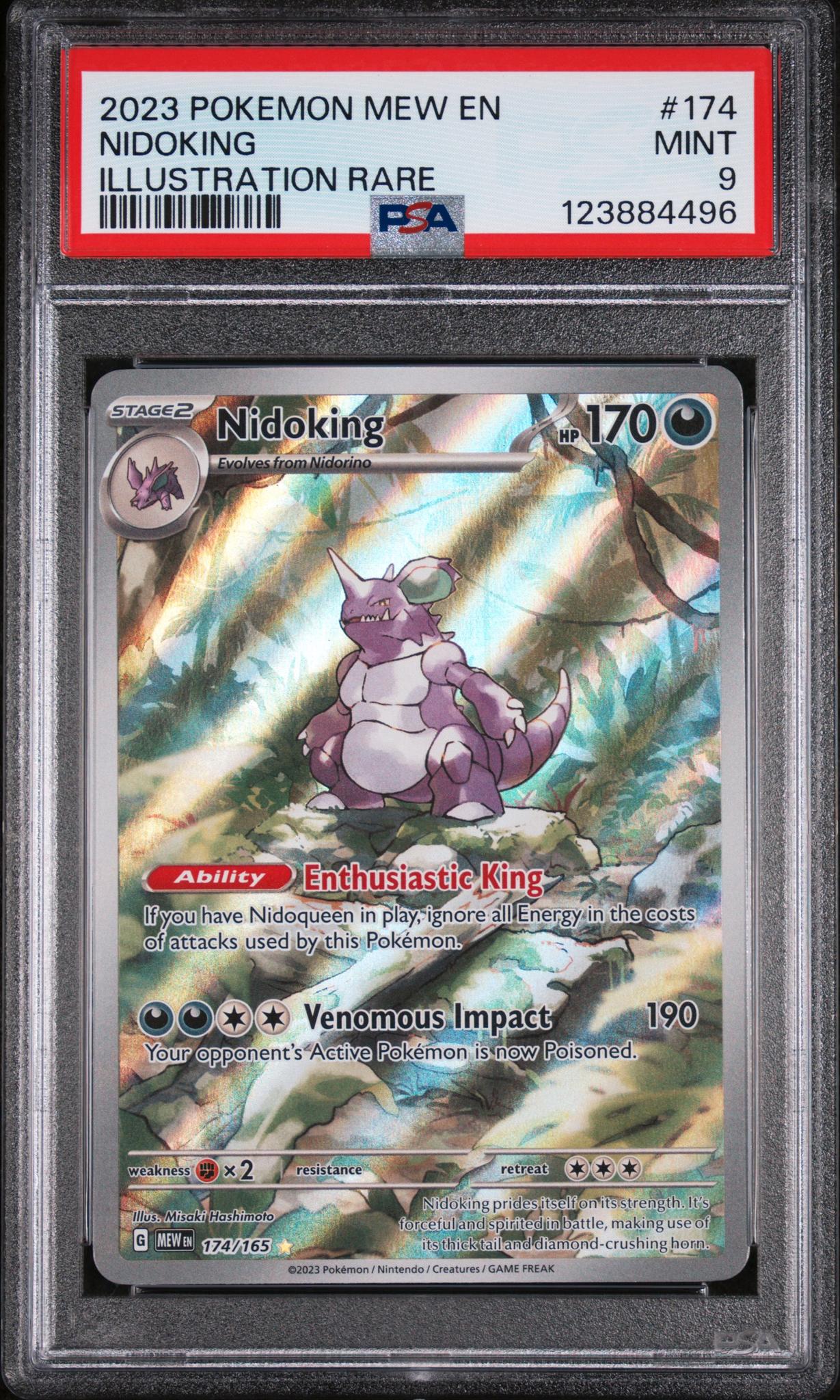 2023 Pokemon Scarlet and Violet 151 Illustration Rare Nidoking #174 PSA 9