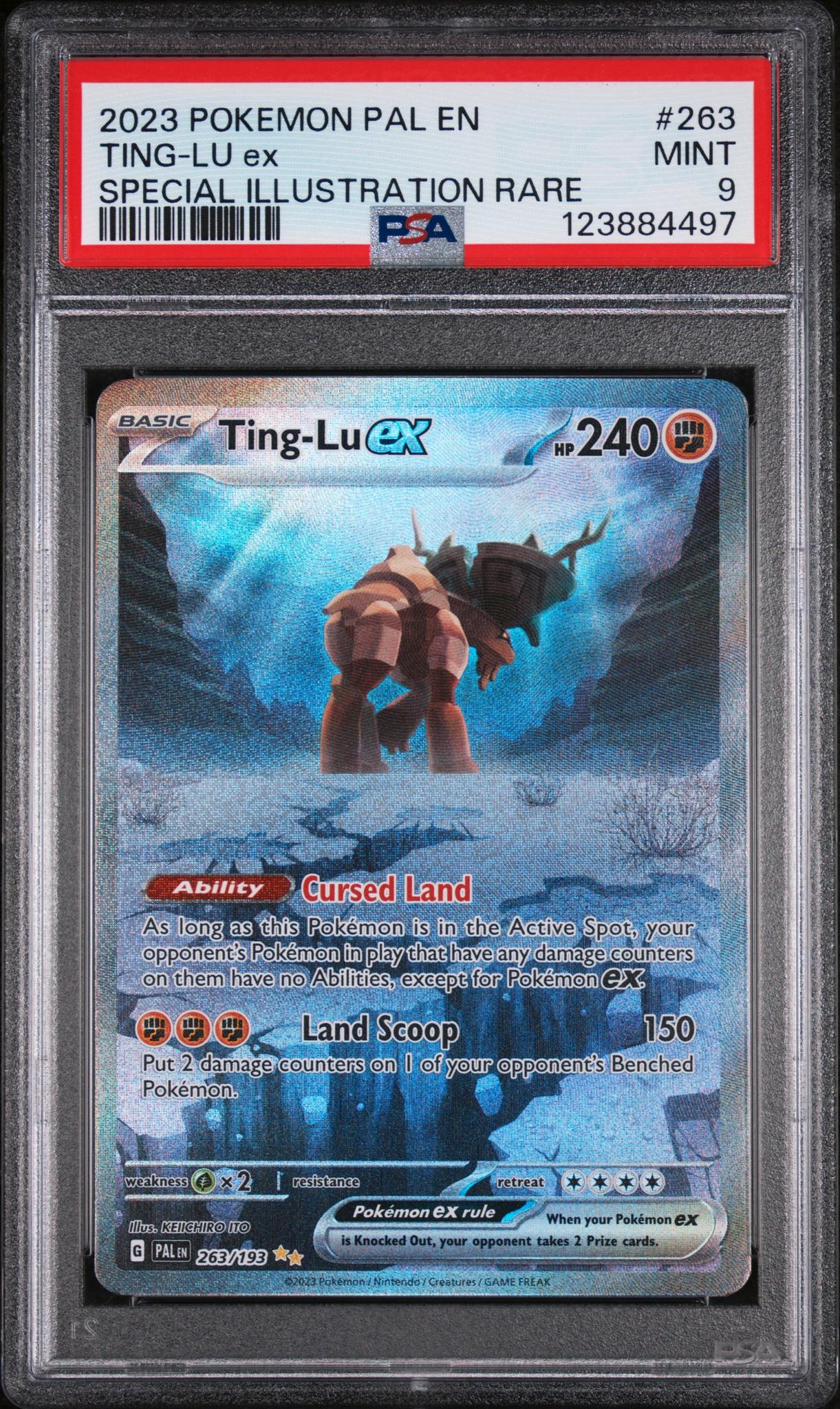 2023 Pokemon Scarlet and Violet Paldea Evolved Special Illustration Rare Ting-Lu Ex #263 PSA 9