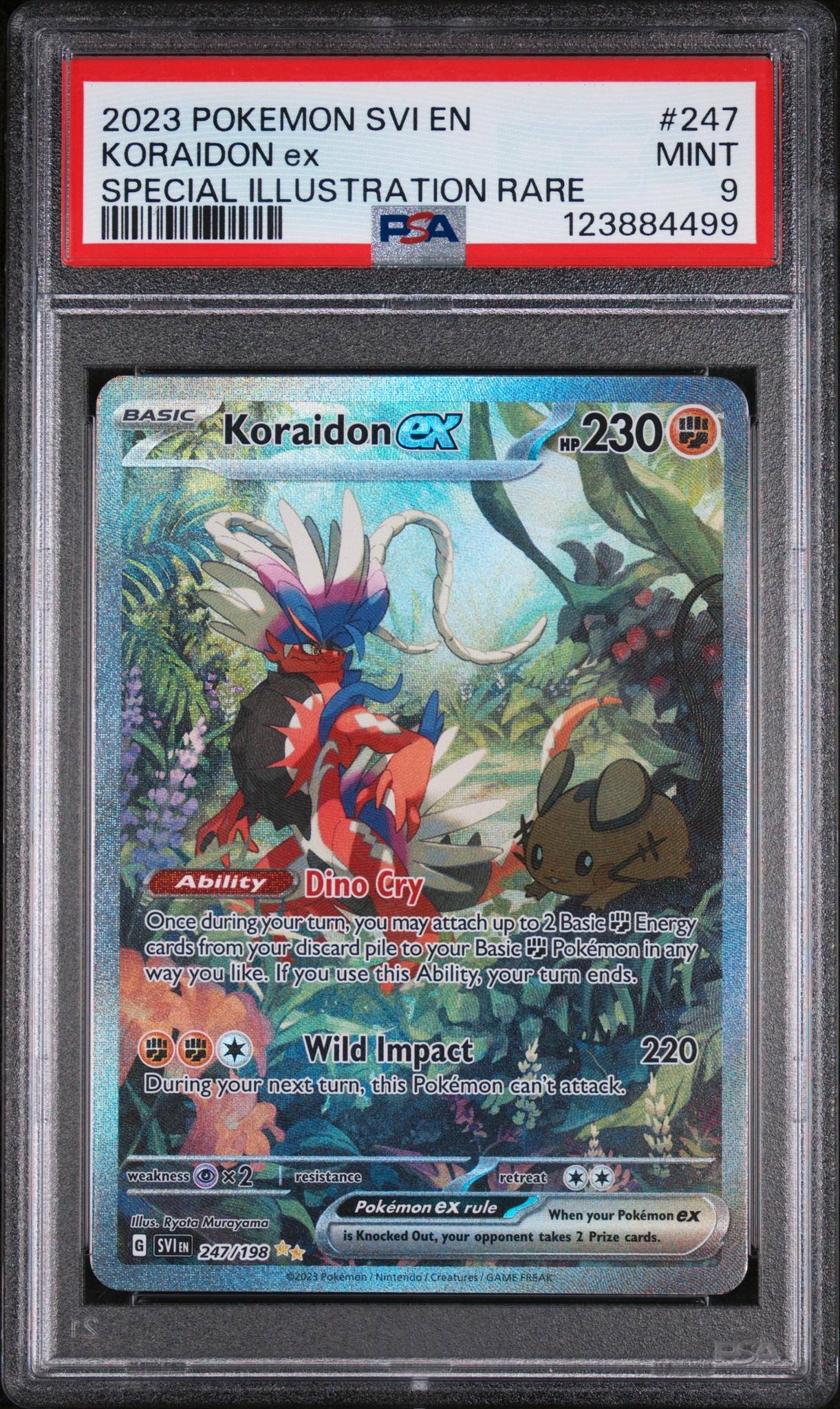 2023 Pokemon Scarlet and Violet Special Illustration Rare Koraidon Ex #247 PSA 9