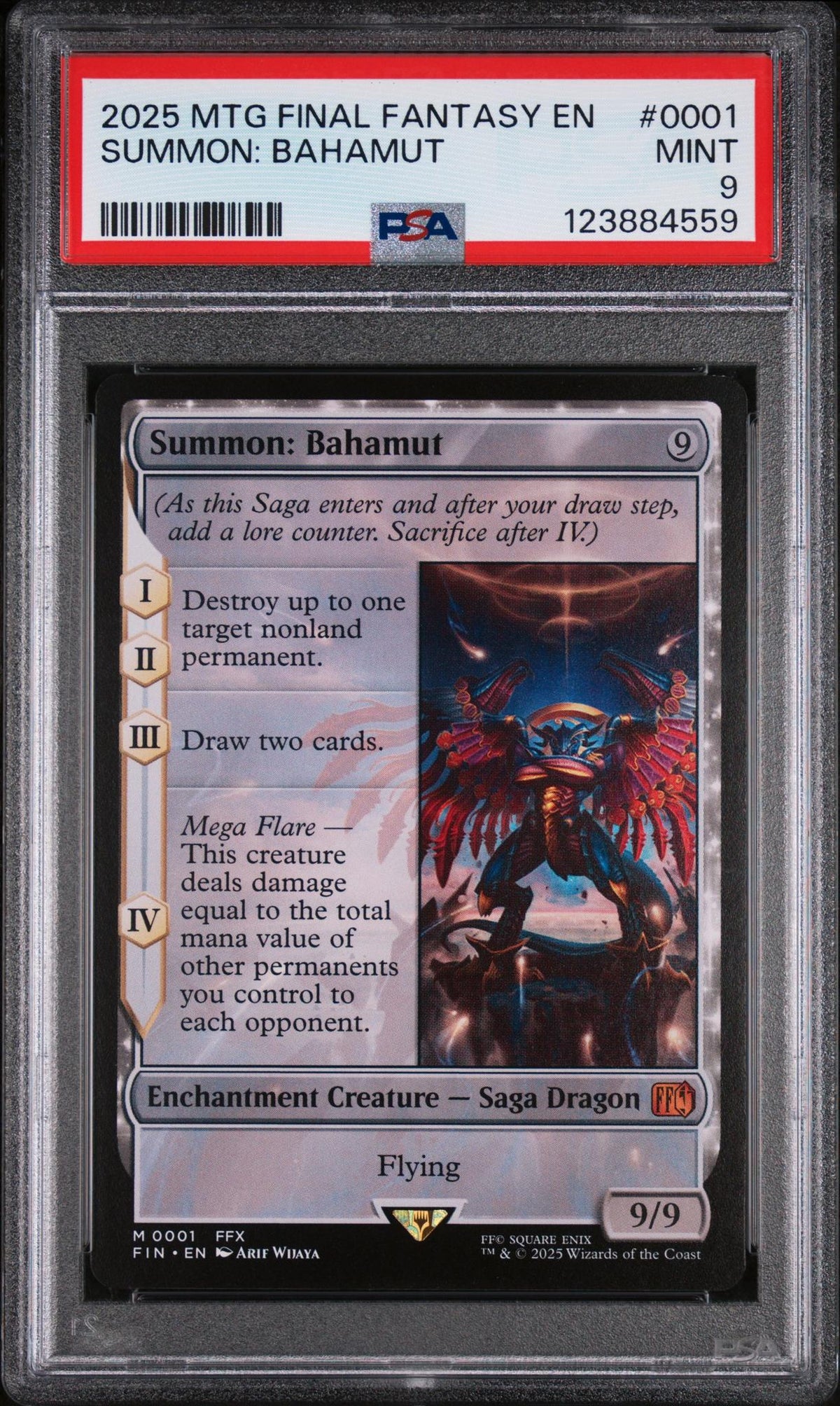 Magic: The Gathering Summon: Bahamut #0001 PSA 9