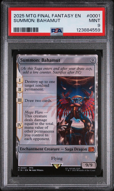 Magic: The Gathering Summon: Bahamut #0001 PSA 9