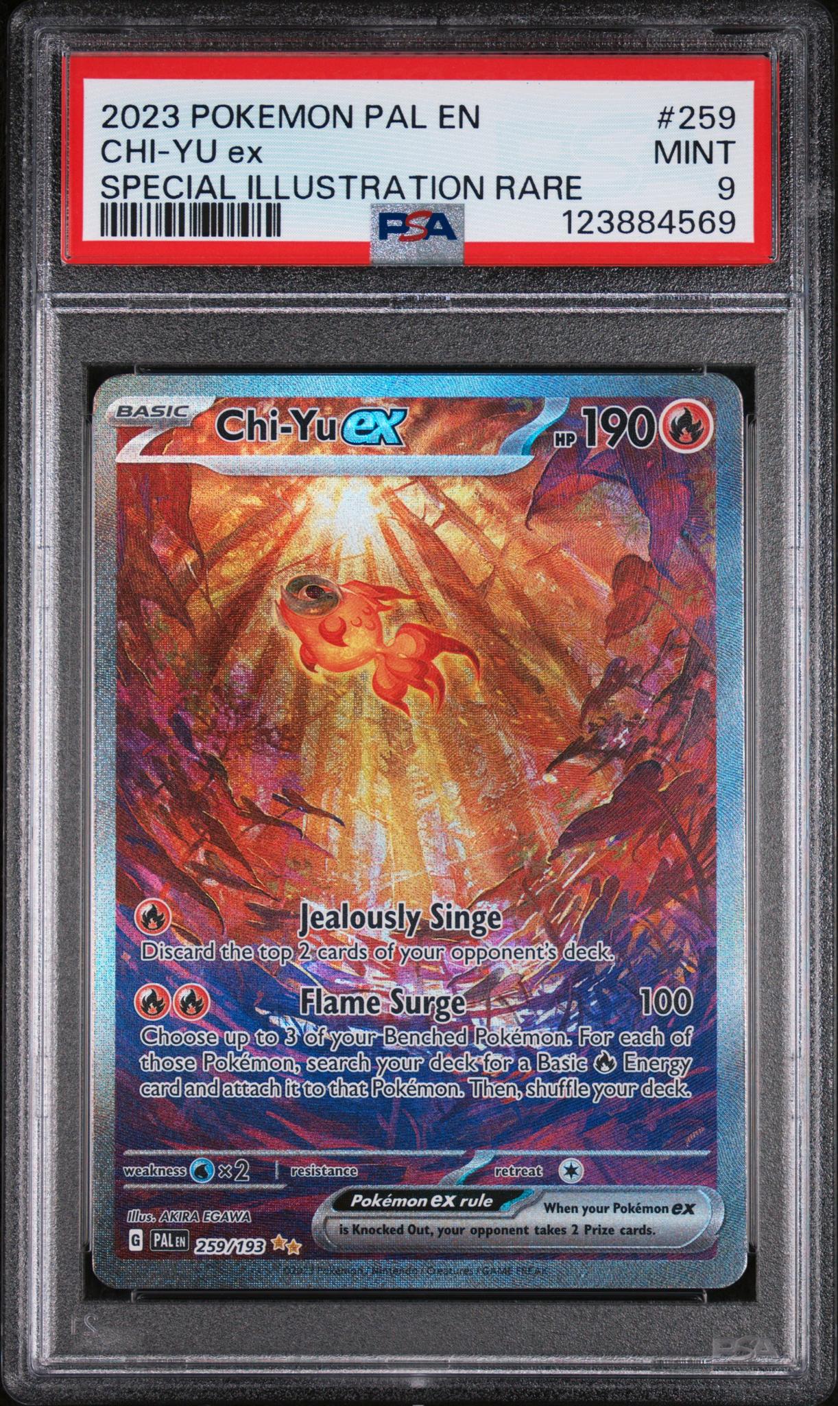 2023 Pokemon Scarlet and Violet Paldea Evolved Special Illustration Rare Chi-Yu Ex #259 PSA 9
