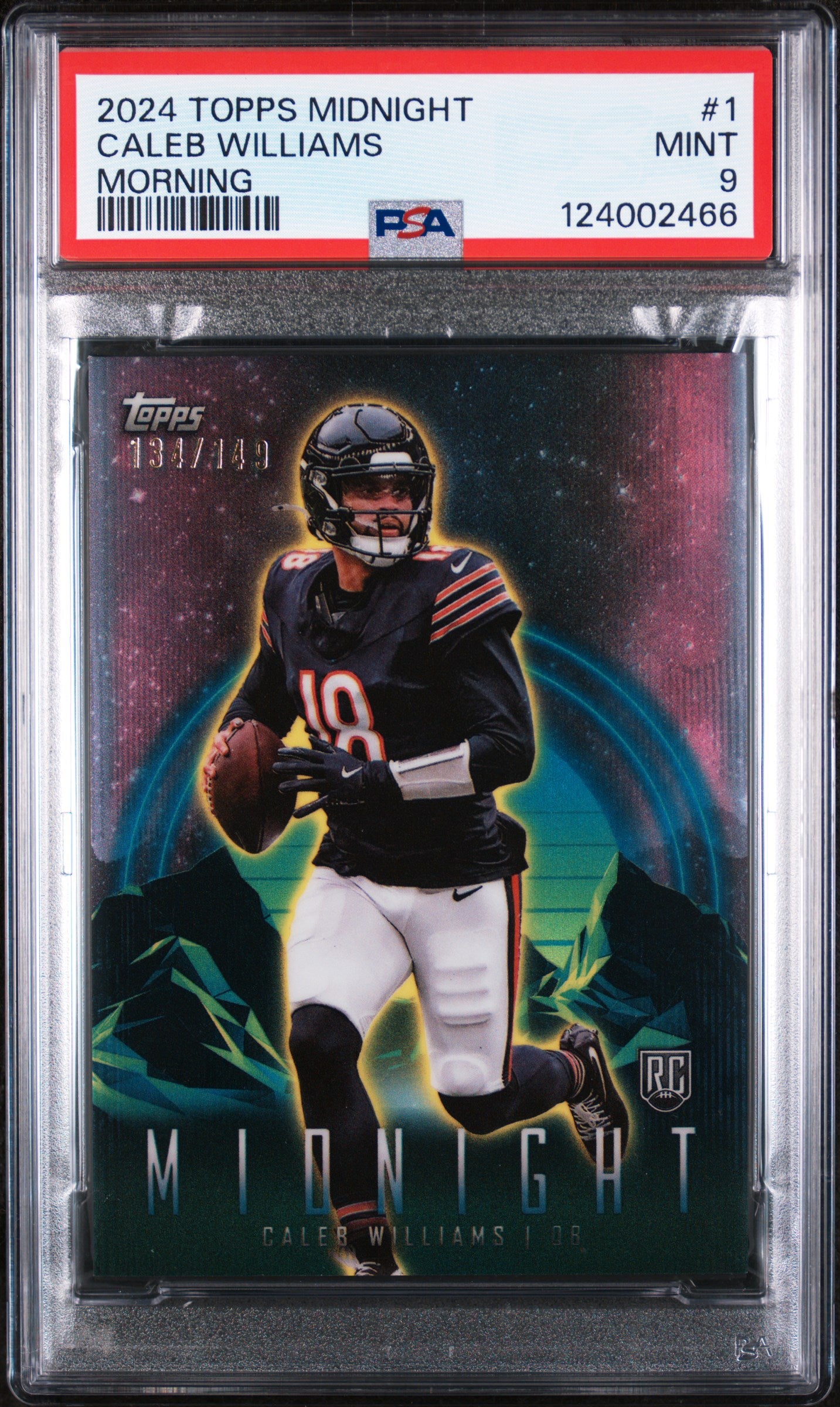 2024 Topps Midnight Morning Caleb Williams #1 /149 PSA 9