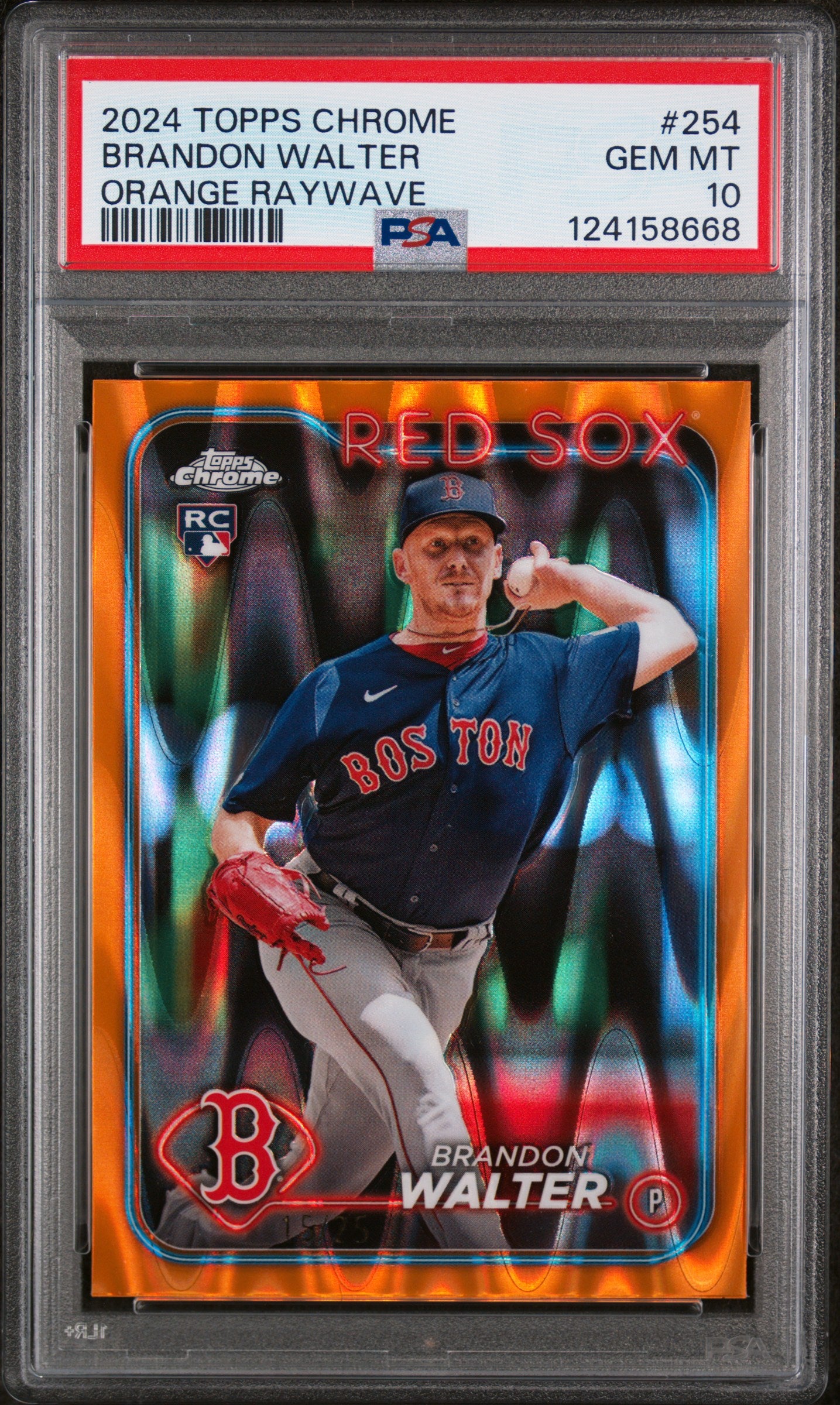 2024 Topps Chrome Orange Raywave Brandon Walter #254 PSA 10