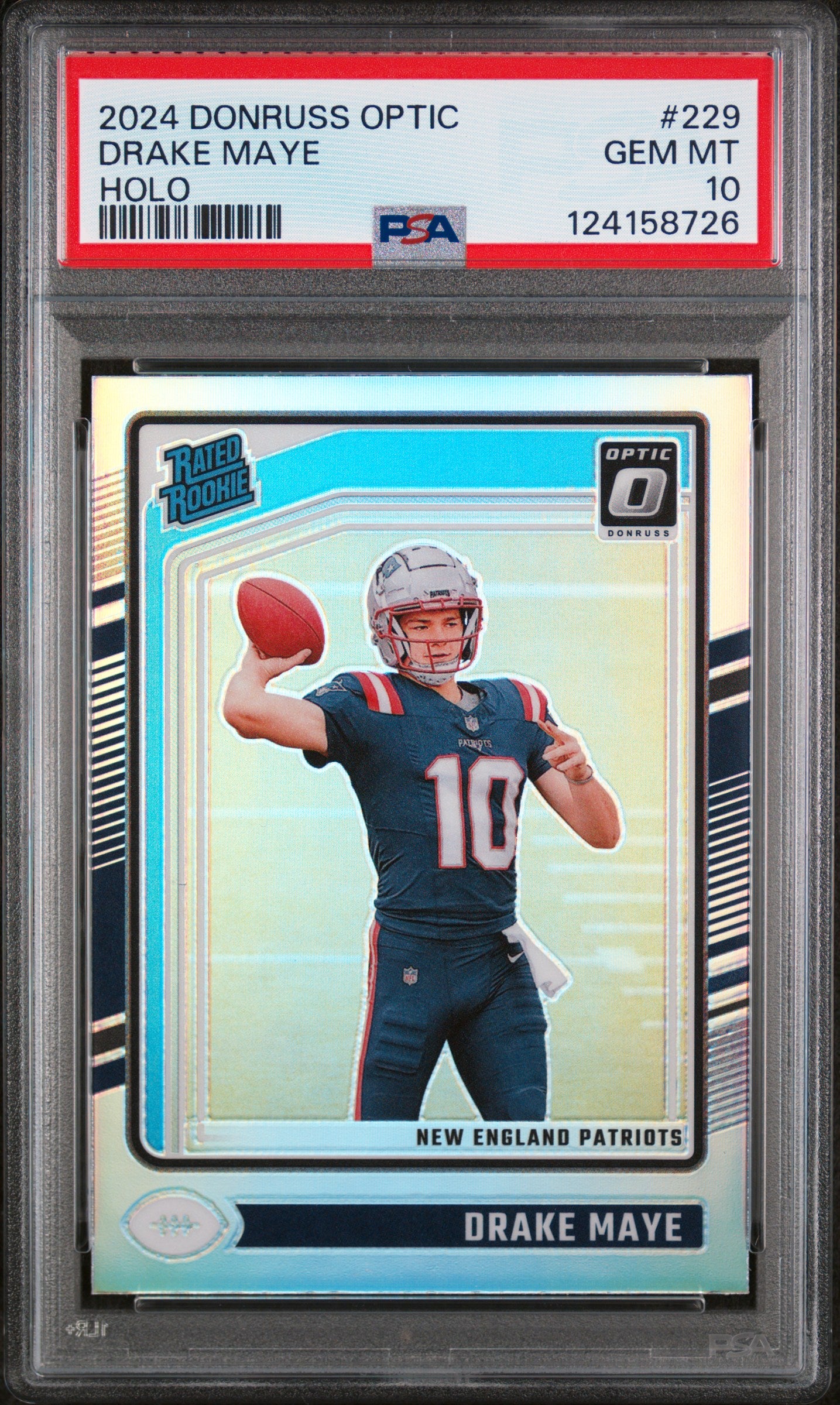 2024 Donruss Optic Holo Drake Maye #229 PSA 10