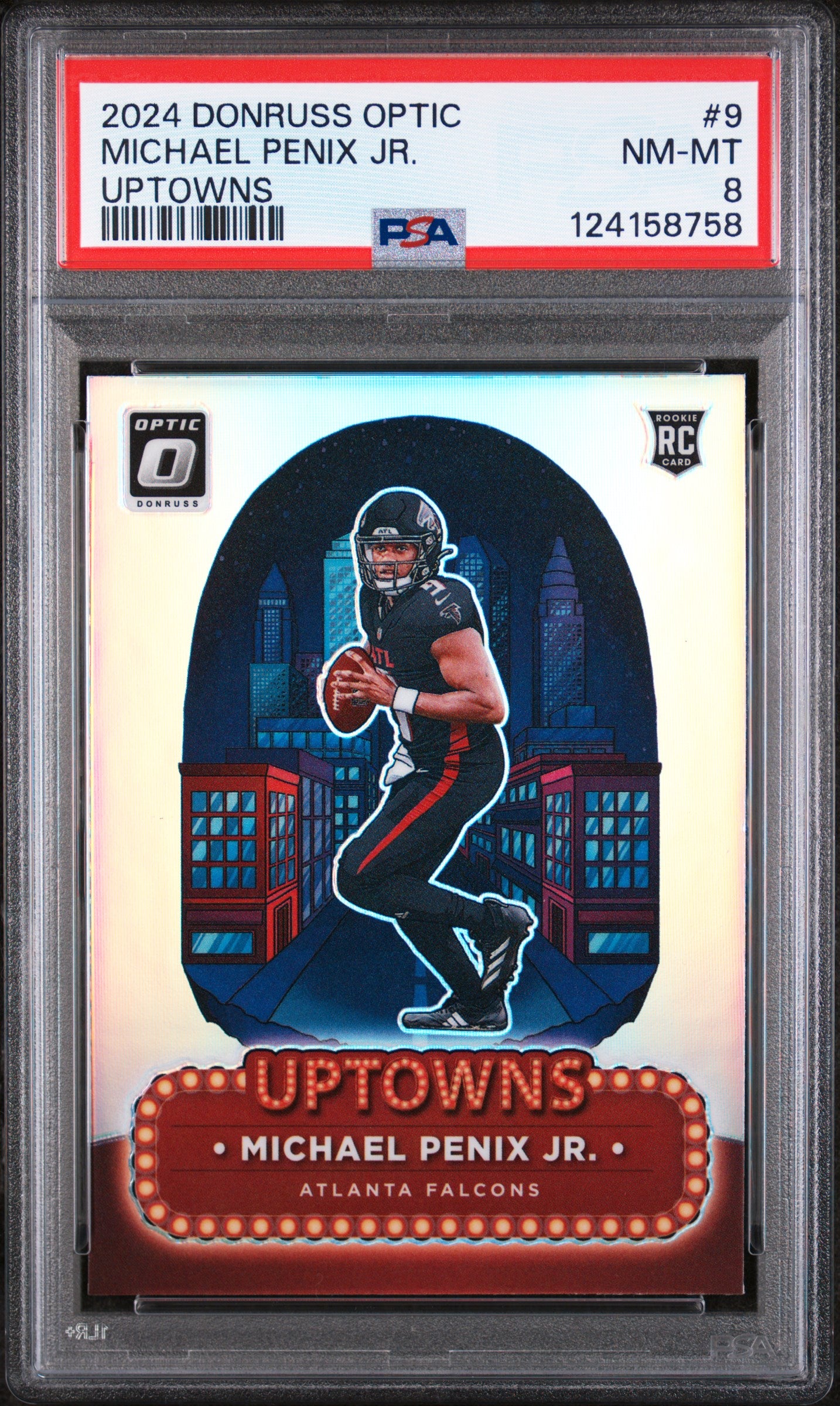 2024 Donruss Optic Uptowns Michael Penix Jr. #9 PSA 8
