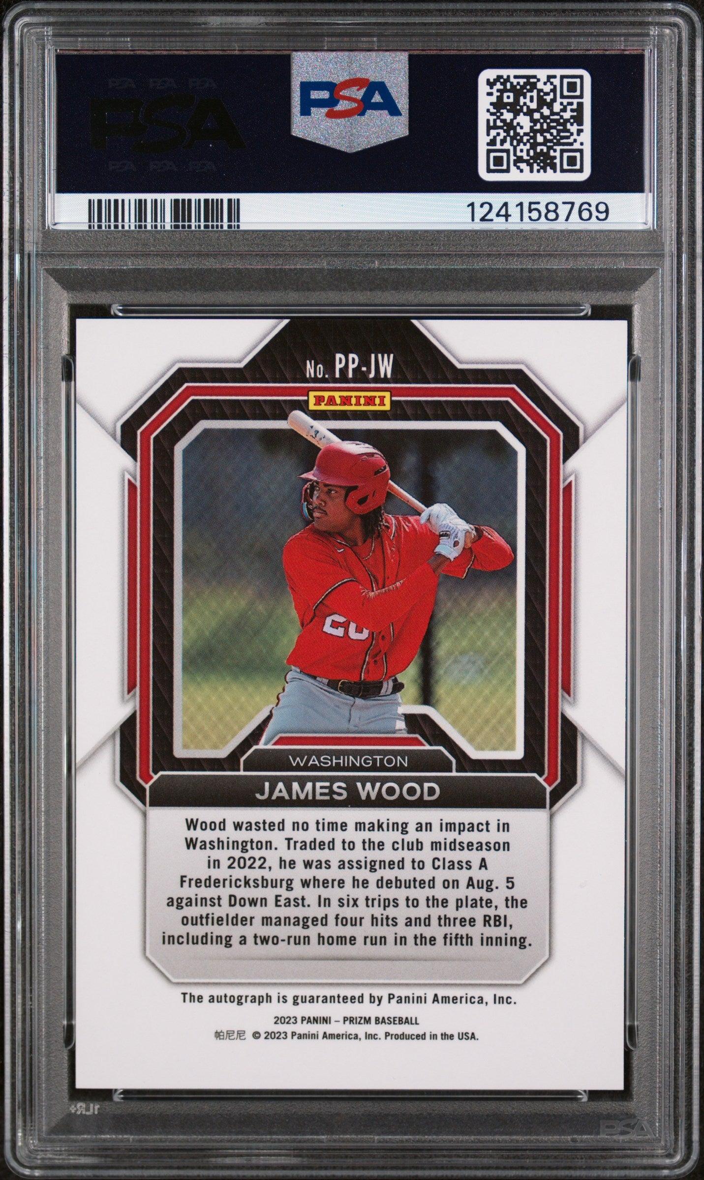 2023 Panini Prizm Potential Penmanship James Wood #PP-JW PSA 9