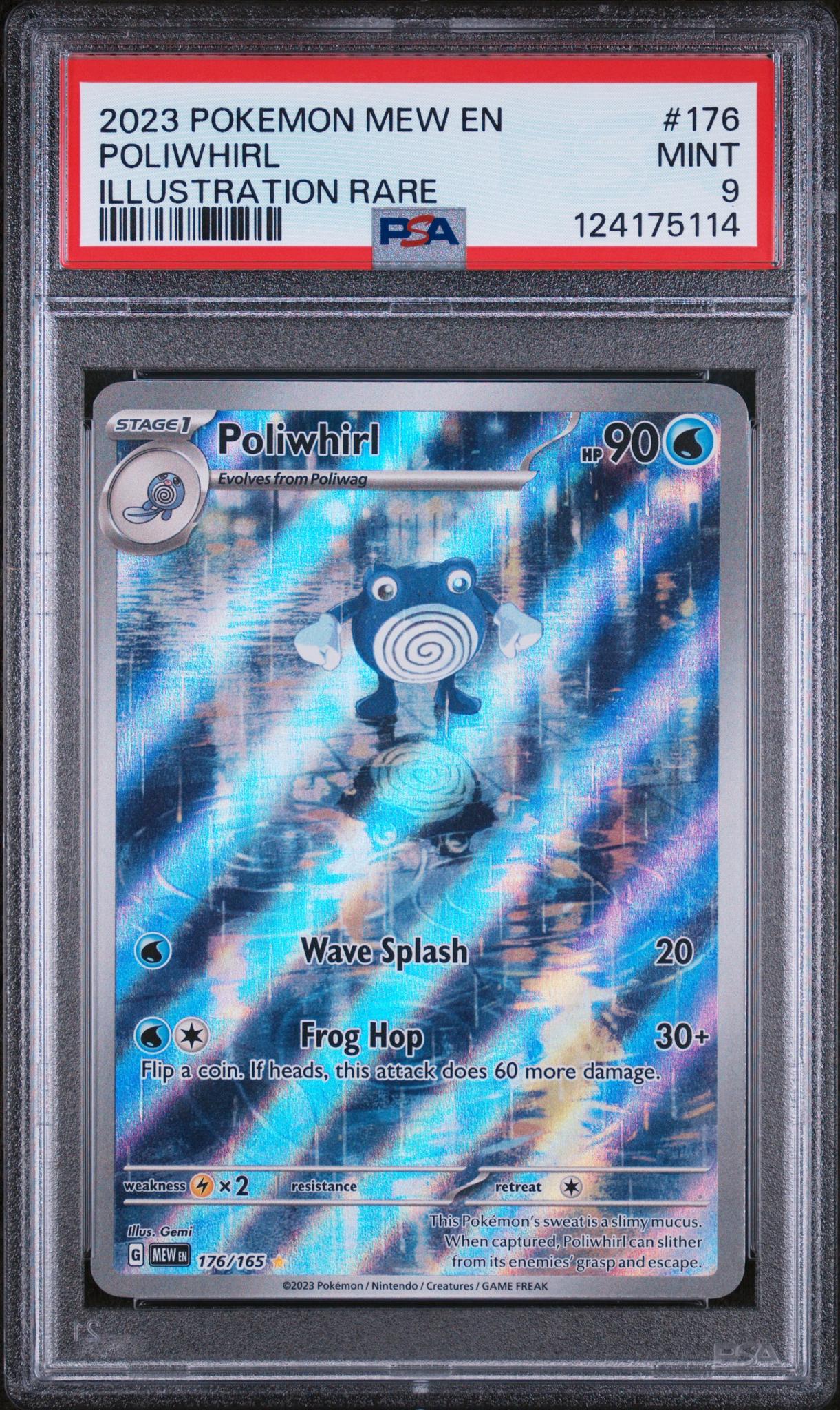 2023 Pokemon Scarlet and Violet 151 Illustration Rare Poliwhirl #176 PSA 9