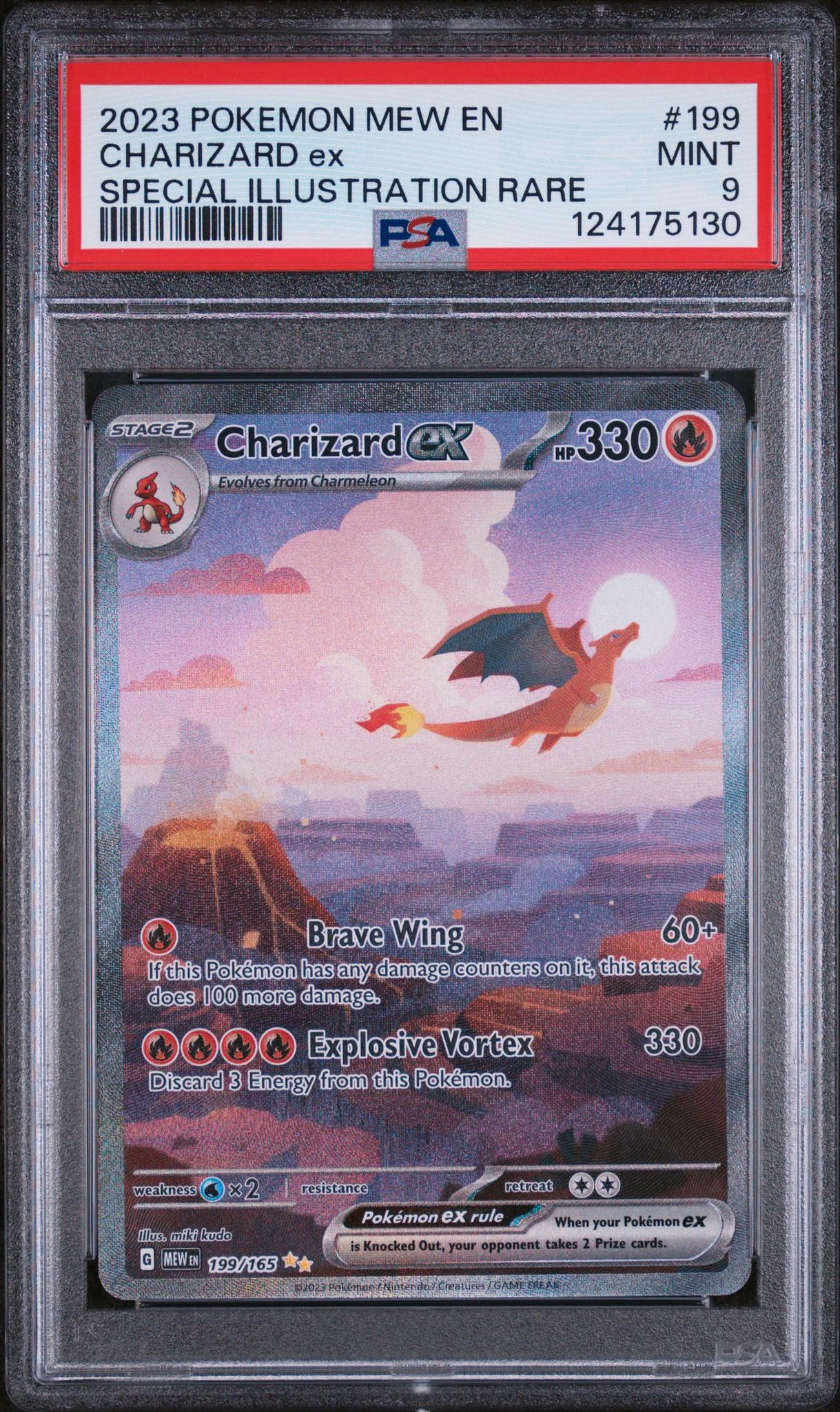 2023 Pokemon Scarlet and Violet 151 Special Illustration Rare Charizard Ex #199 PSA 9