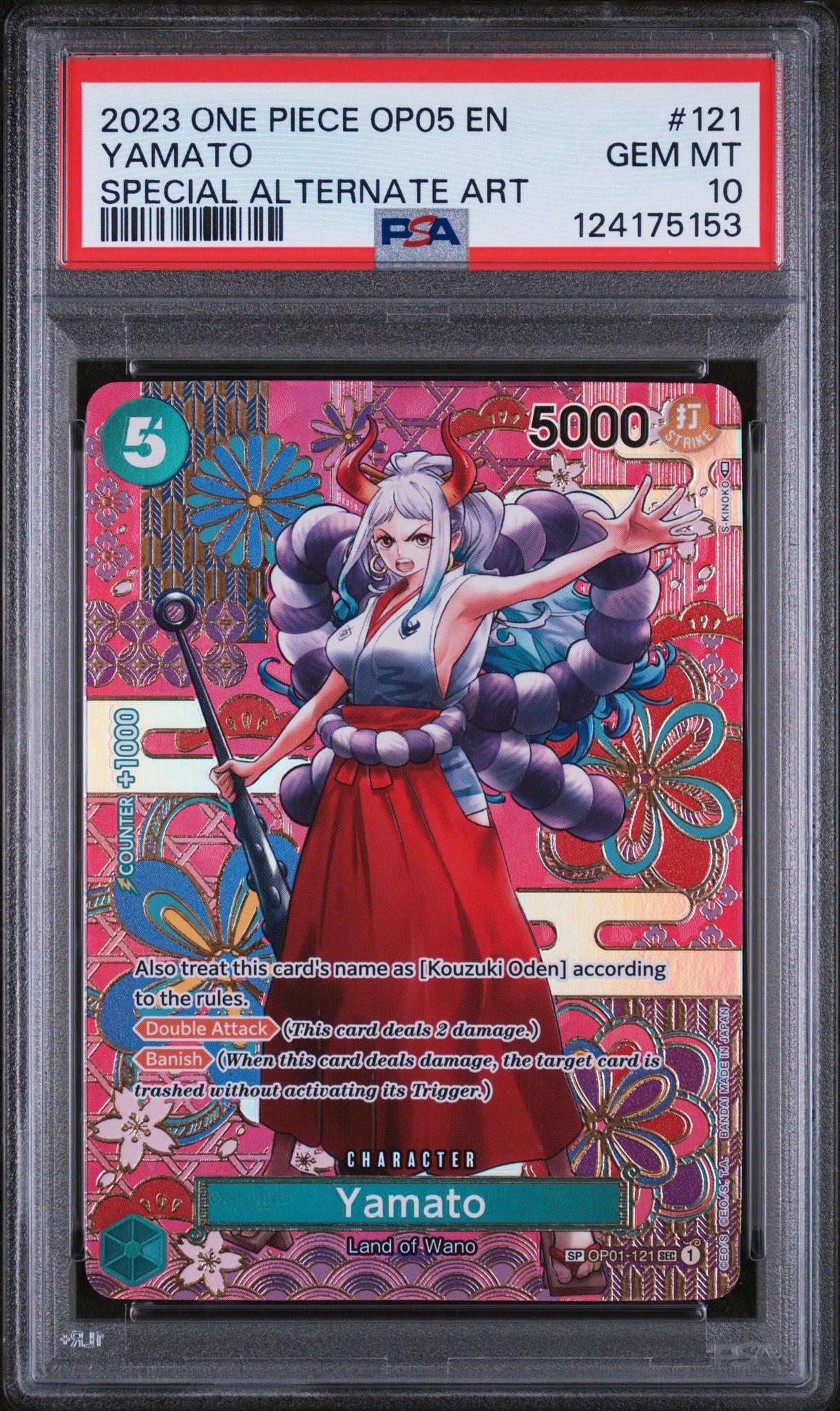 2023 One Piece Awakening of the New Era Special Alternate Art Yamato #OP01121 PSA 10
