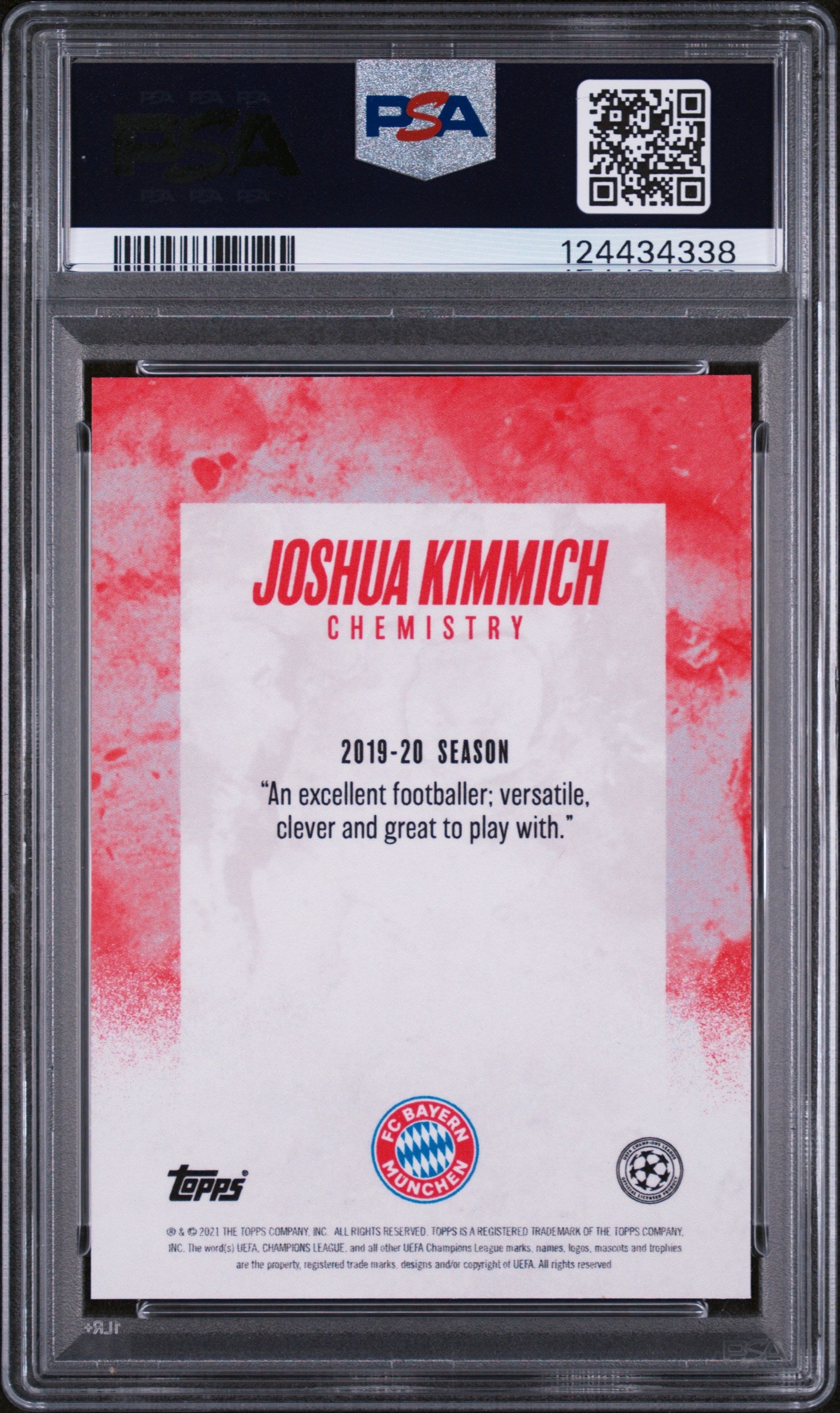 2021 Topps Alphonso Davies My Journey UEFA Champions League Purple Joshua Kimmich /25 PSA 10