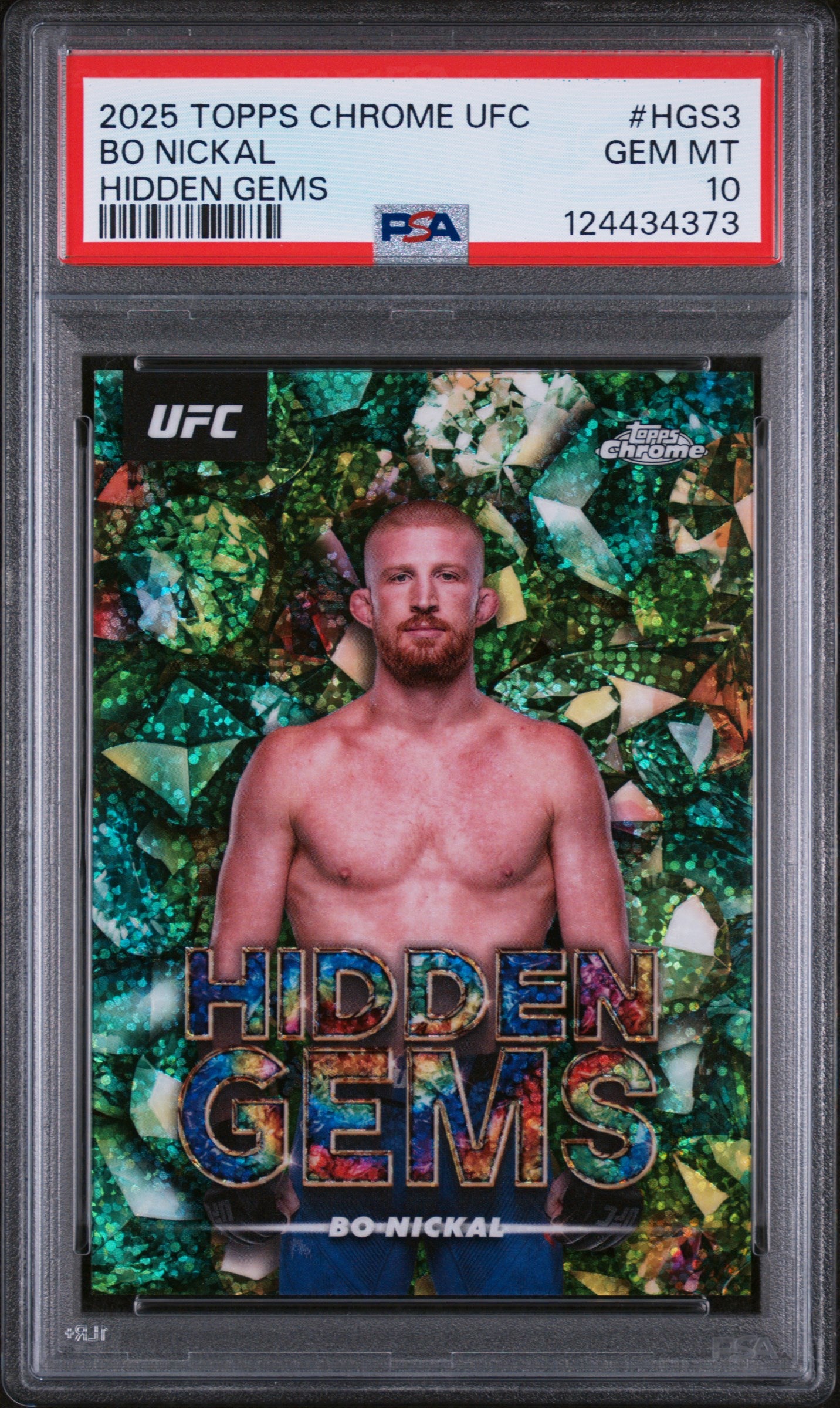 2025 Topps Chrome UFC Hidden Gems Bo Nickal #HGS3 PSA 10