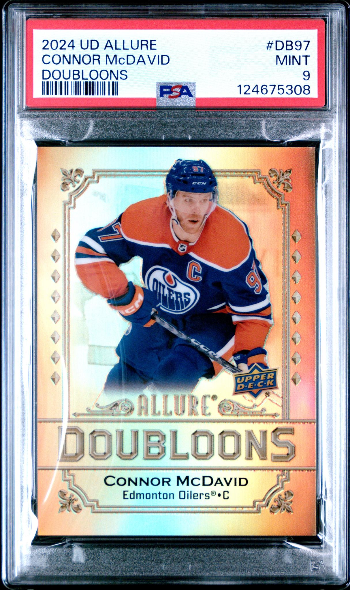2024 Upper Deck Allure Doubloons Connor McDavid #DB97 PSA 9