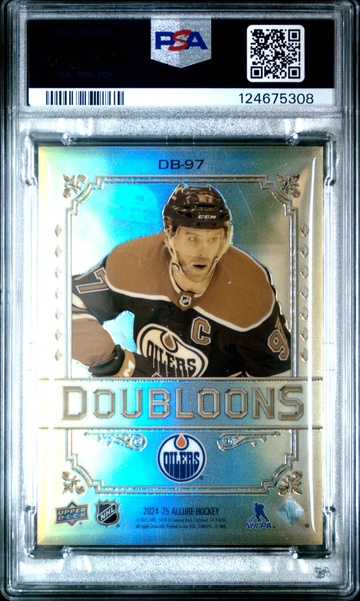 2024 Upper Deck Allure Doubloons Connor McDavid #DB97 PSA 9