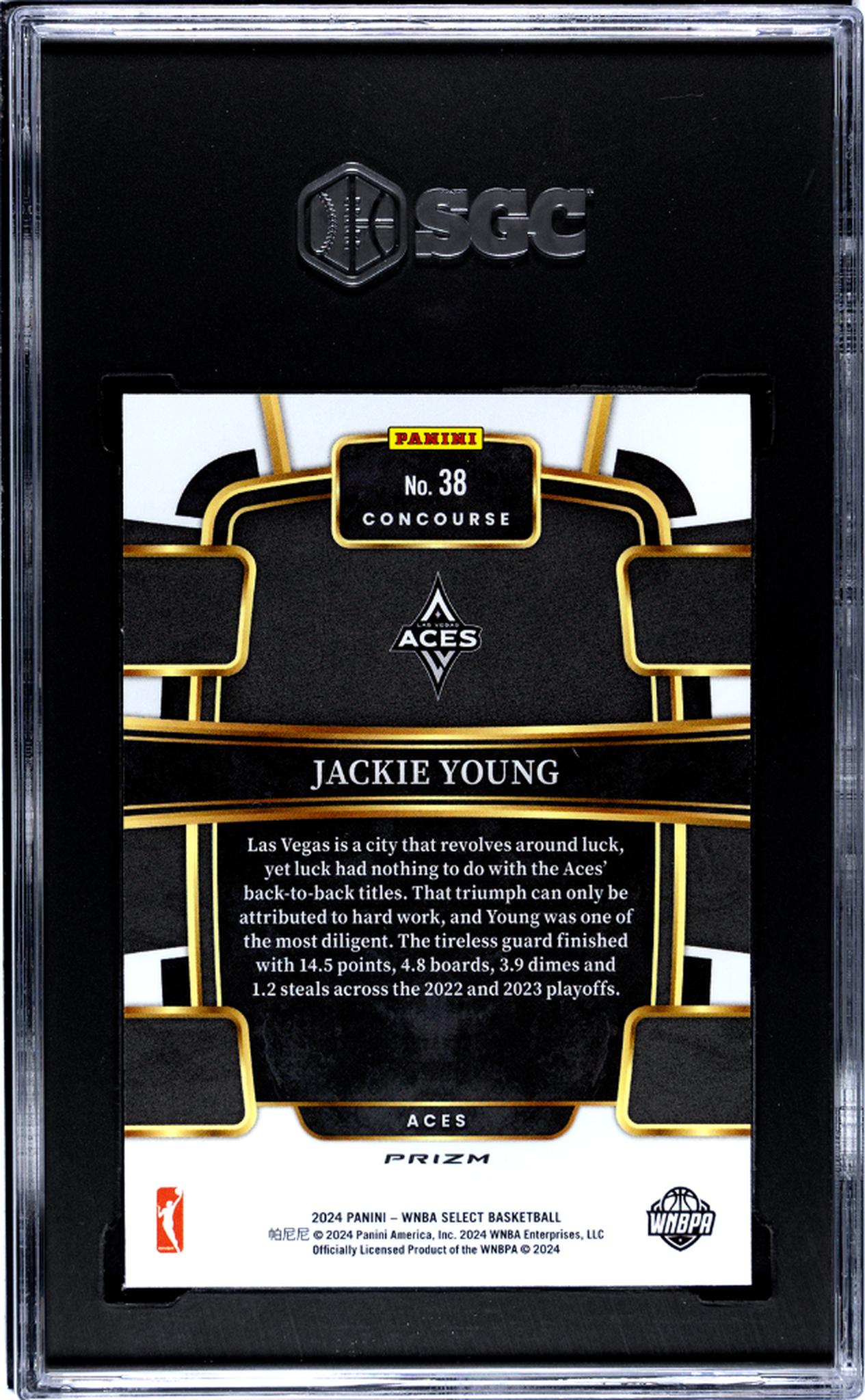 2024 Panini Select Pink Ice Prizm Jackie Young #38 SGC 9.5