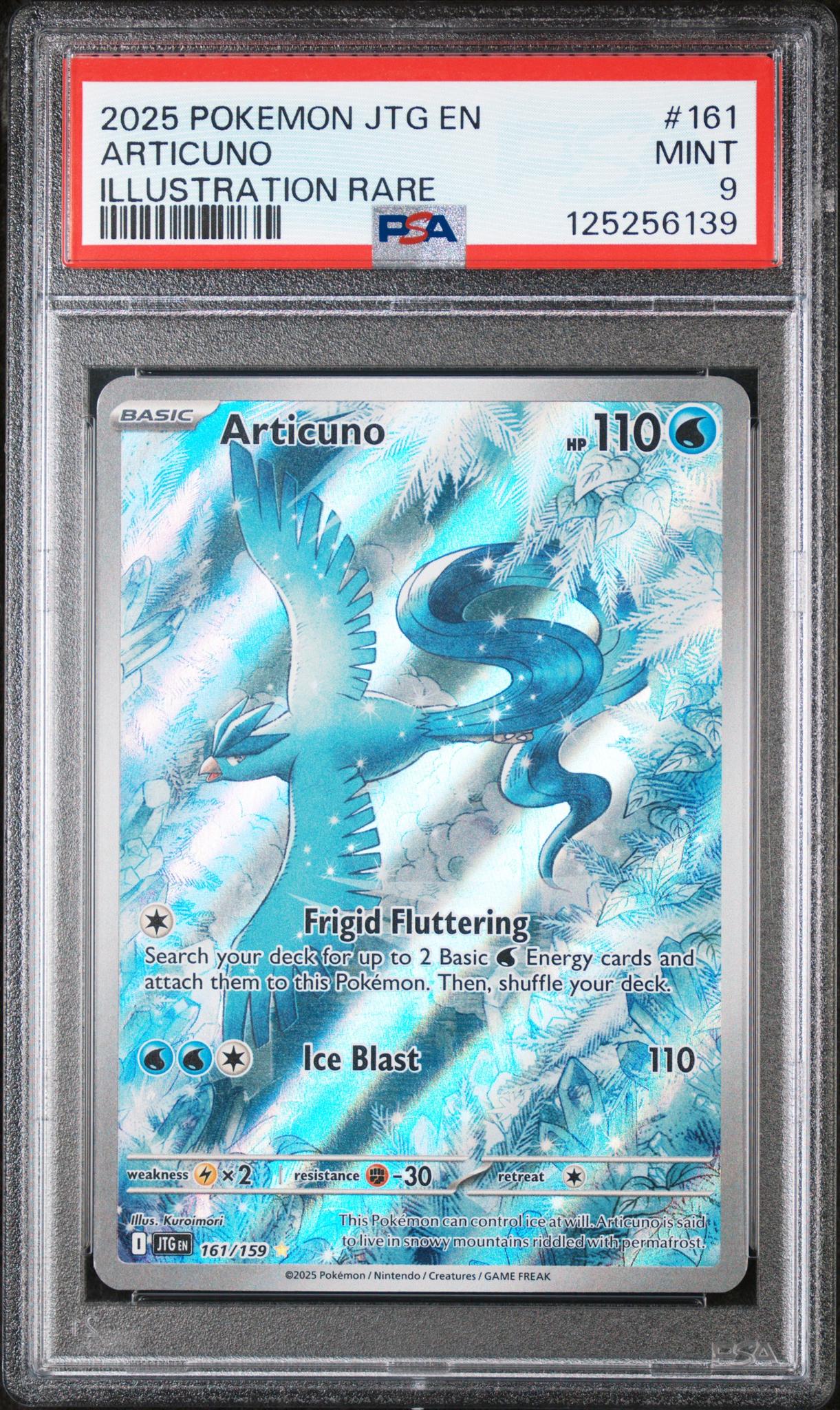 2025 Pokemon Scarlet and Violet Journey Together Illustration Rare Articuno #161 PSA 9