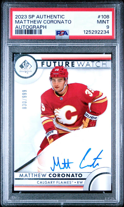 2023 SP Authentic Matthew Coronato Future Watch Auto #108 /999 PSA 9