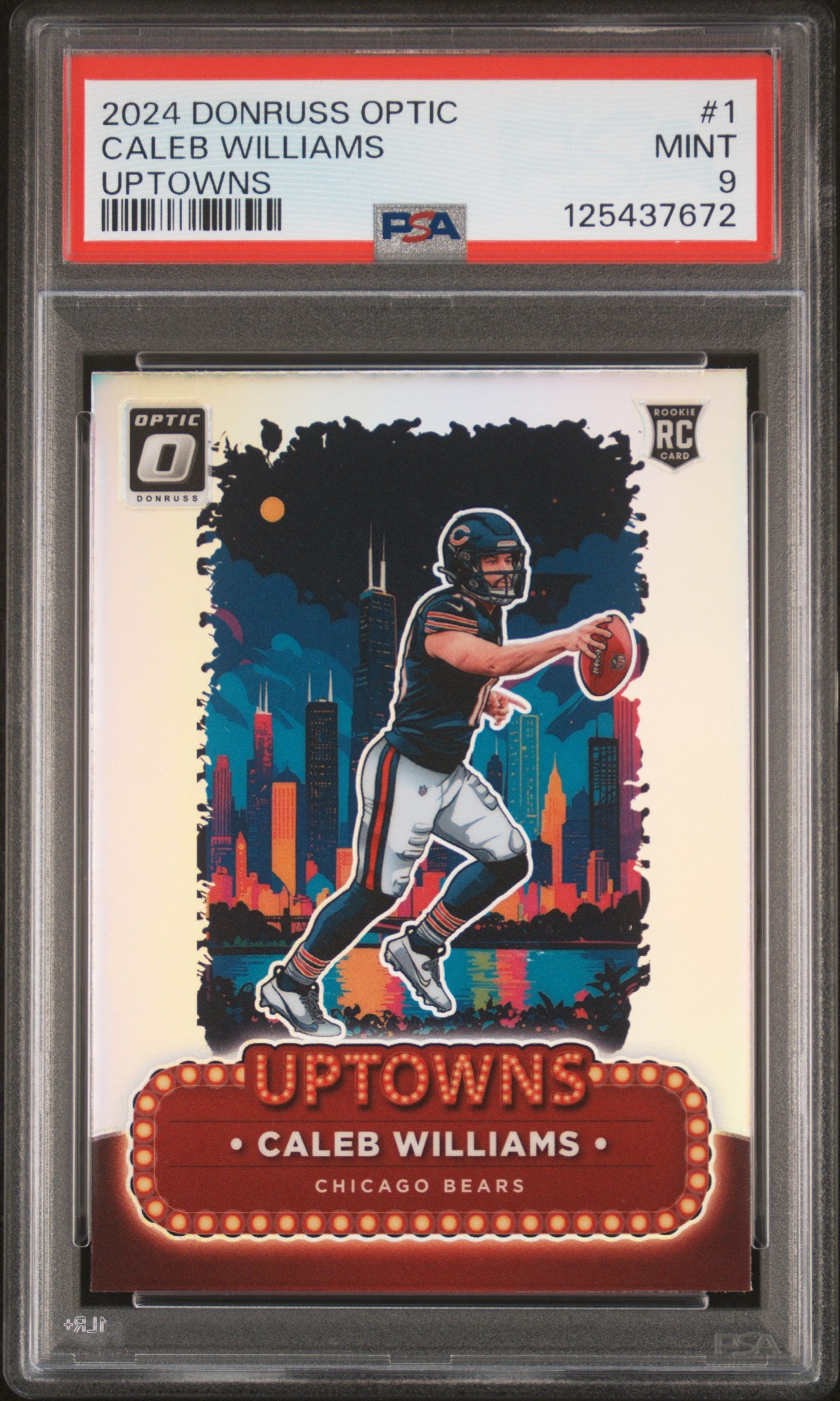 2024 Donruss Optic Uptowns Caleb Williams #1 PSA 9
