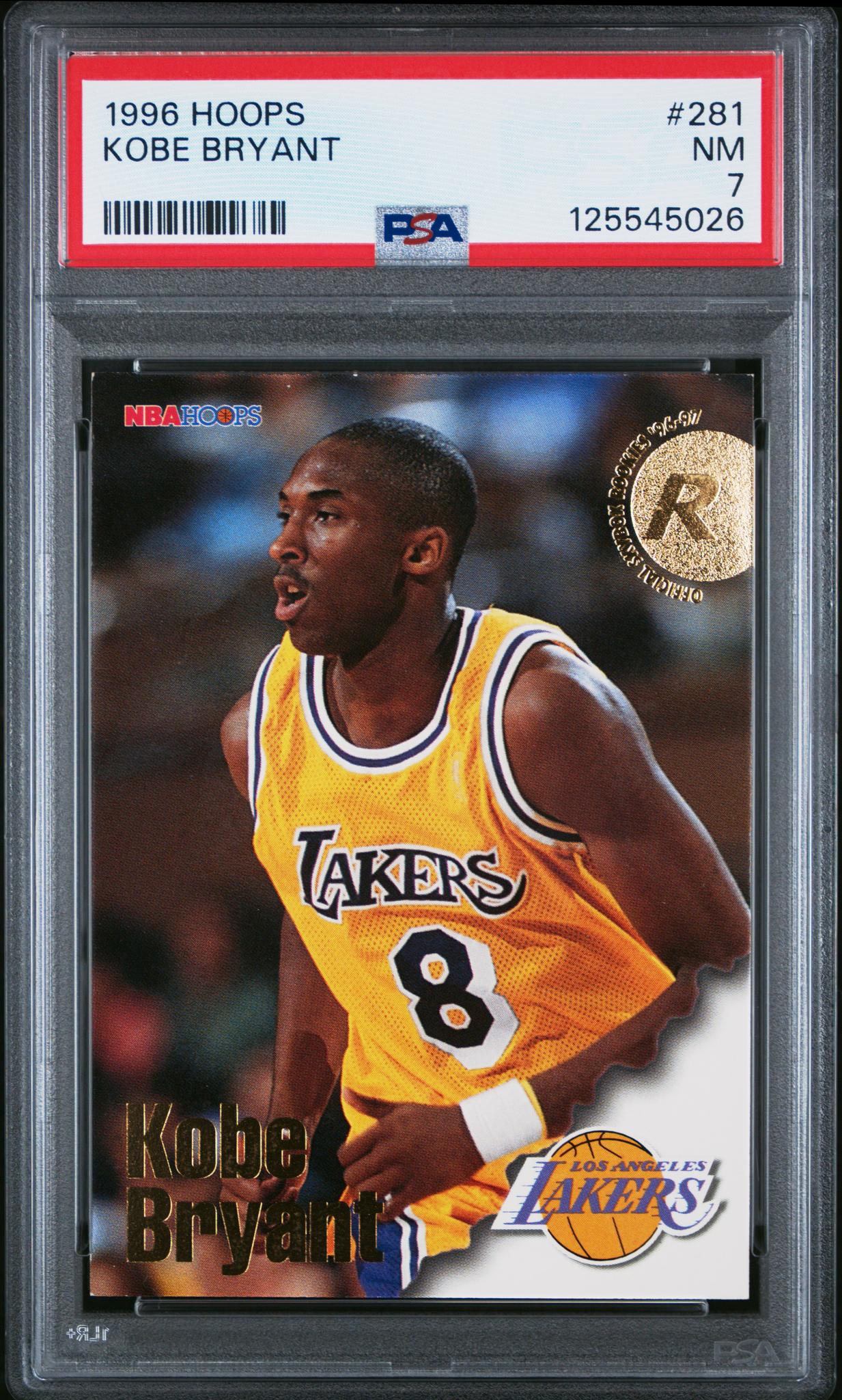 1996 Hoops Kobe Bryant #281 PSA 7