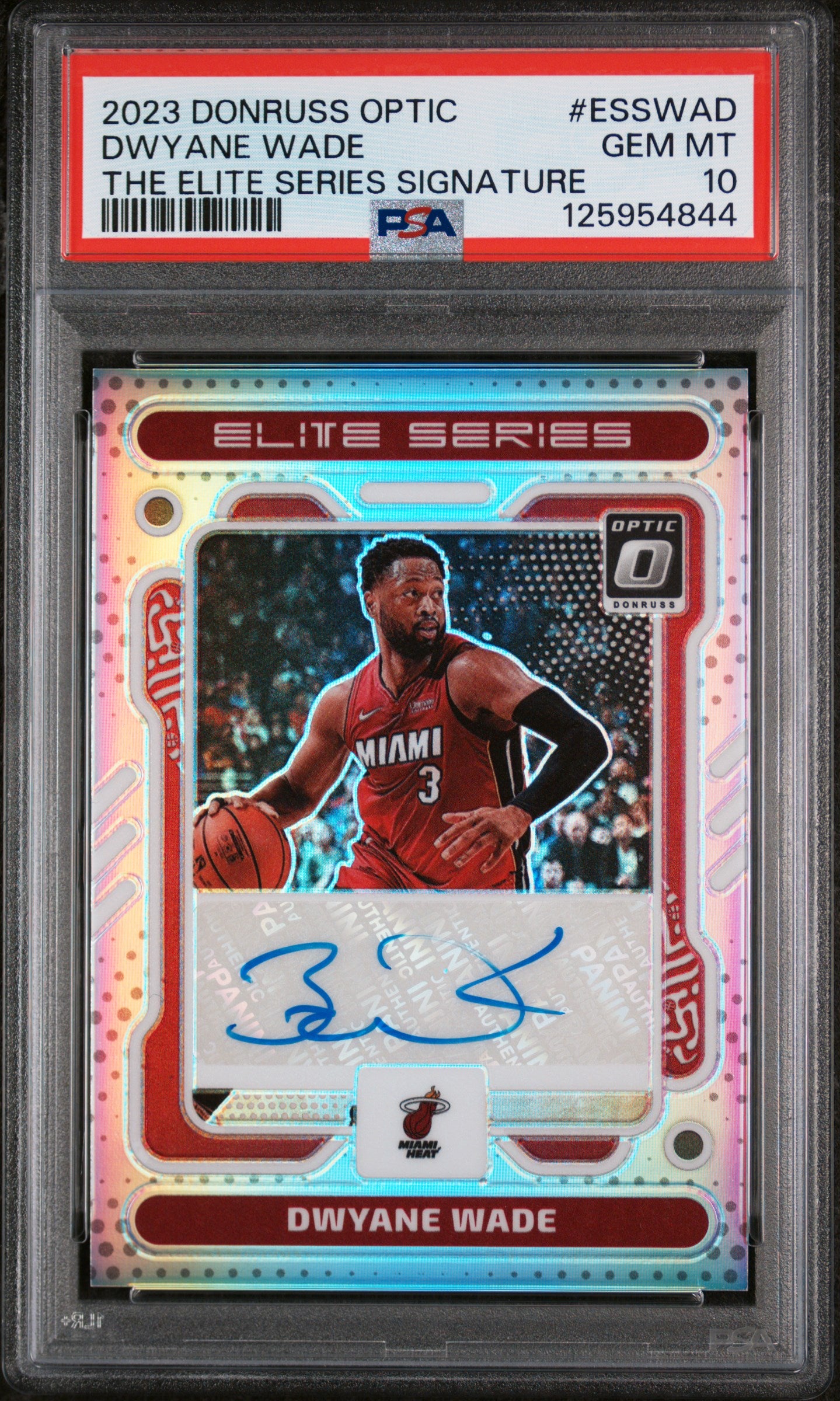2023 Panini Donruss Optic the Elite Series Signatures Dwyane Wade #ESSWAD /99 PSA 10