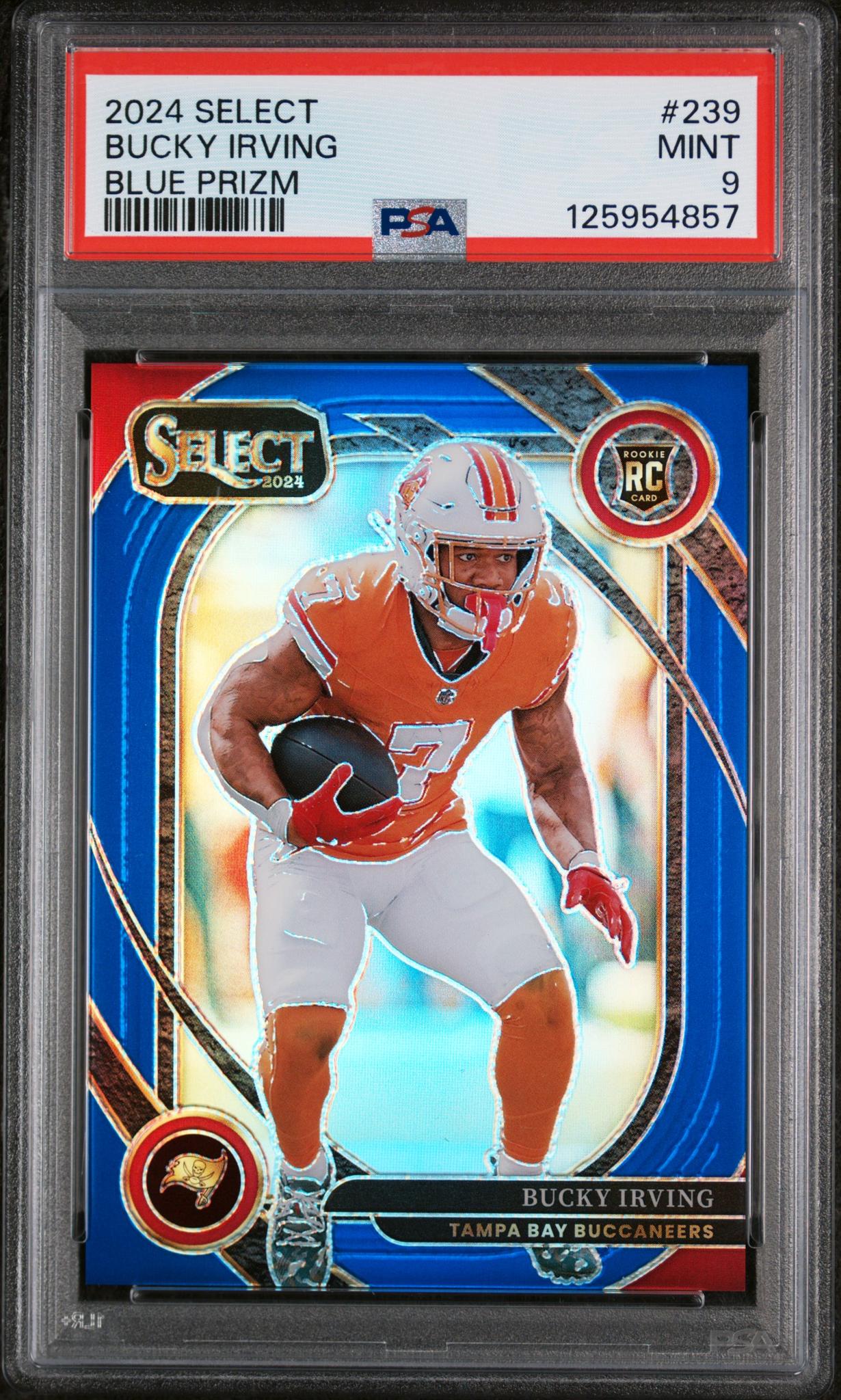 2024 Panini Select Prizm Blue Bucky Irving #239 /99 PSA 9