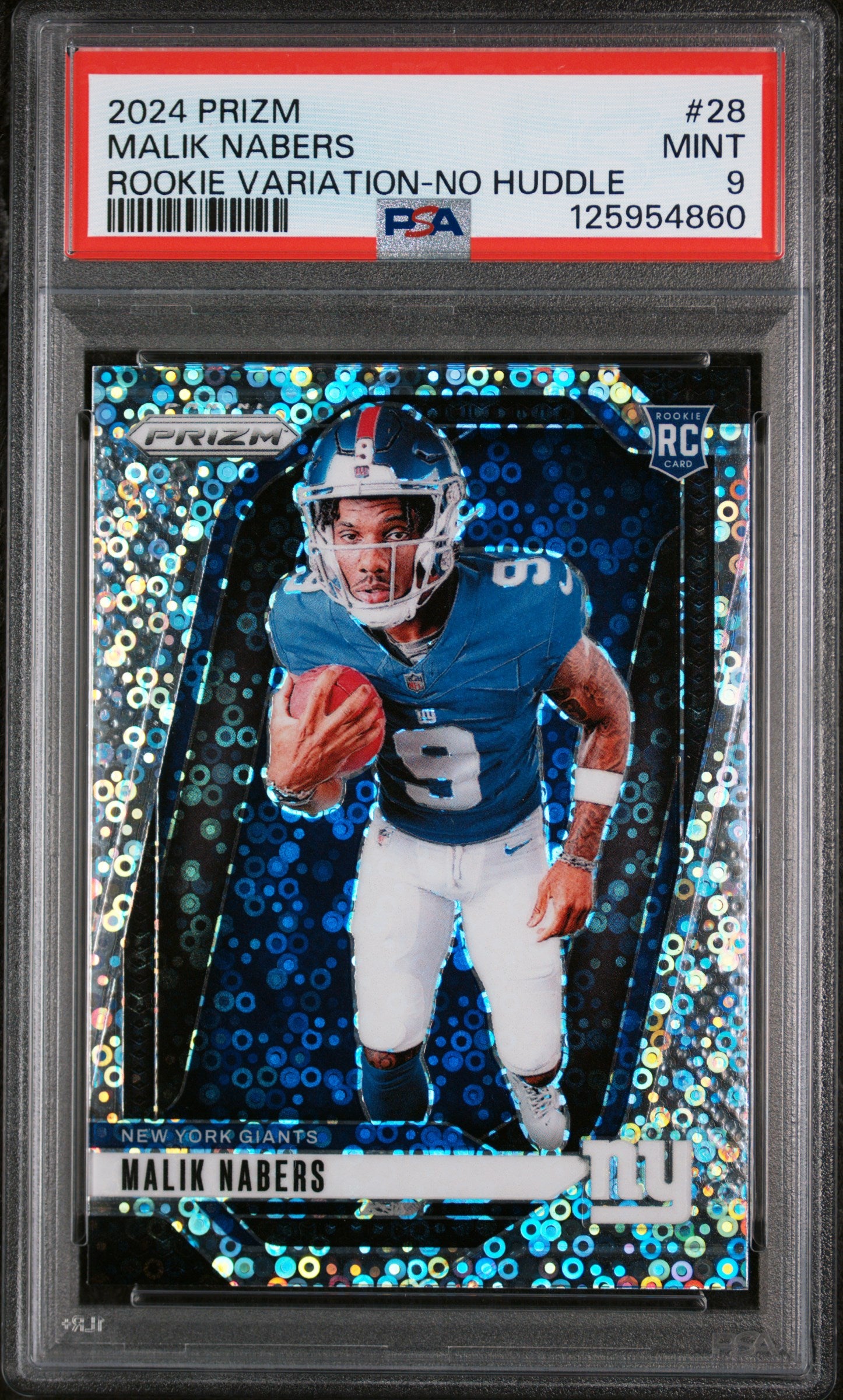 2024 Panini Prizm No Huddle Malik Nabers #28 PSA 9