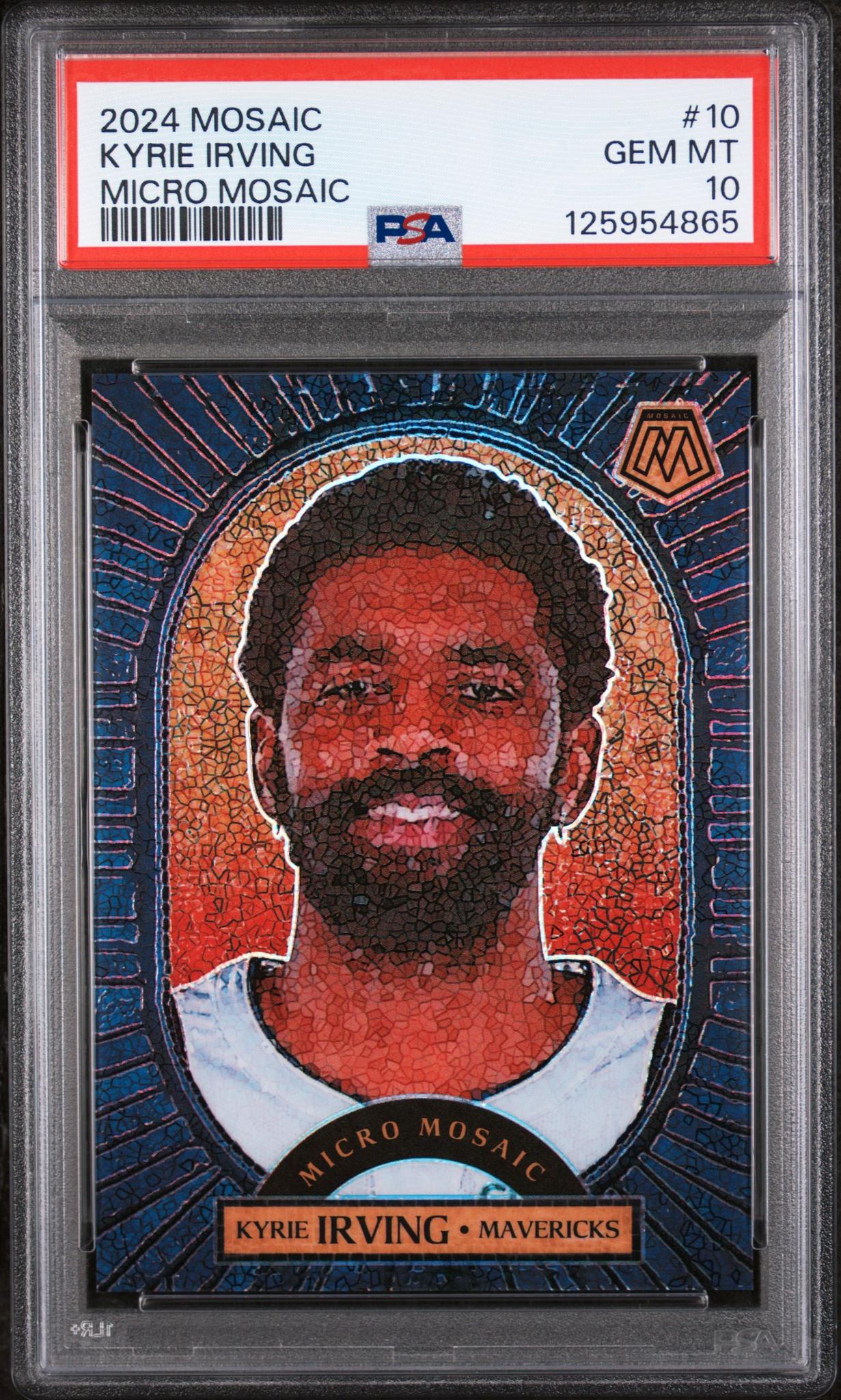 2024 Panini Mosaic Micro Mosaic Kyrie Irving #10 PSA 10