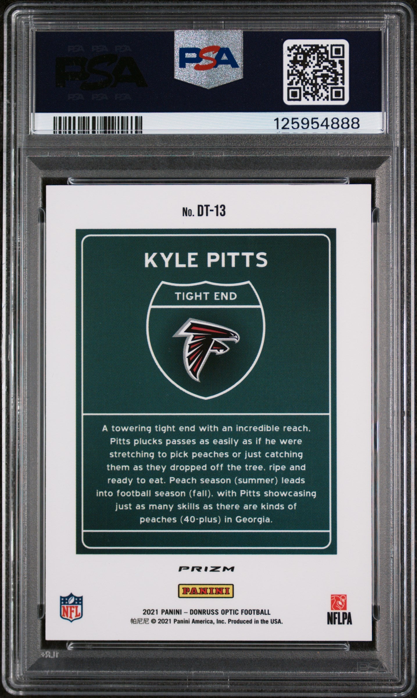 2021 Donruss Optic Downtown Kyle Pitts #DT13 PSA 8