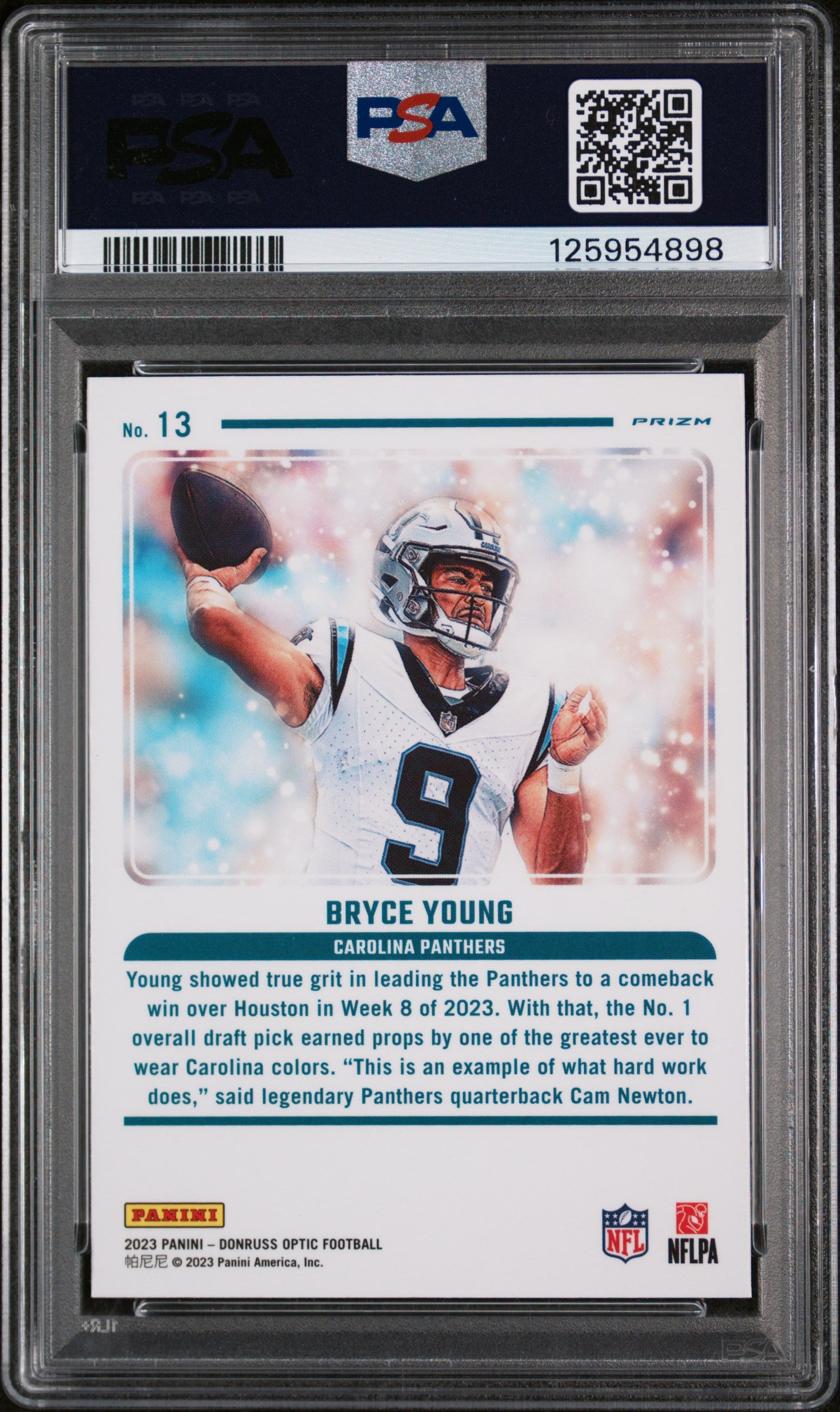 2023 Panini Donruss Optic Mythical Bryce Young #13 PSA 10