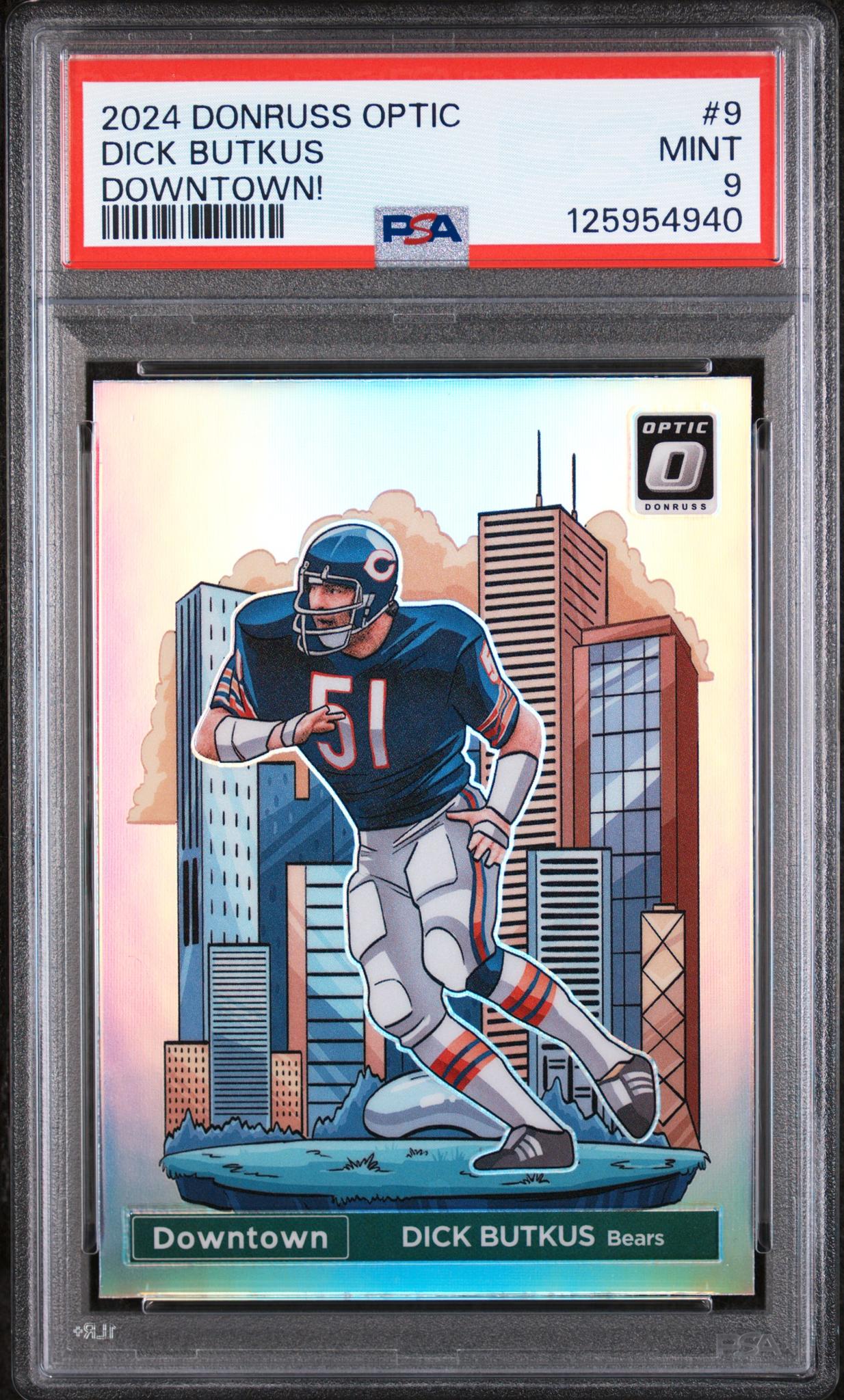 2024 Optic Downtown Dick Butkus #9 PSA 9