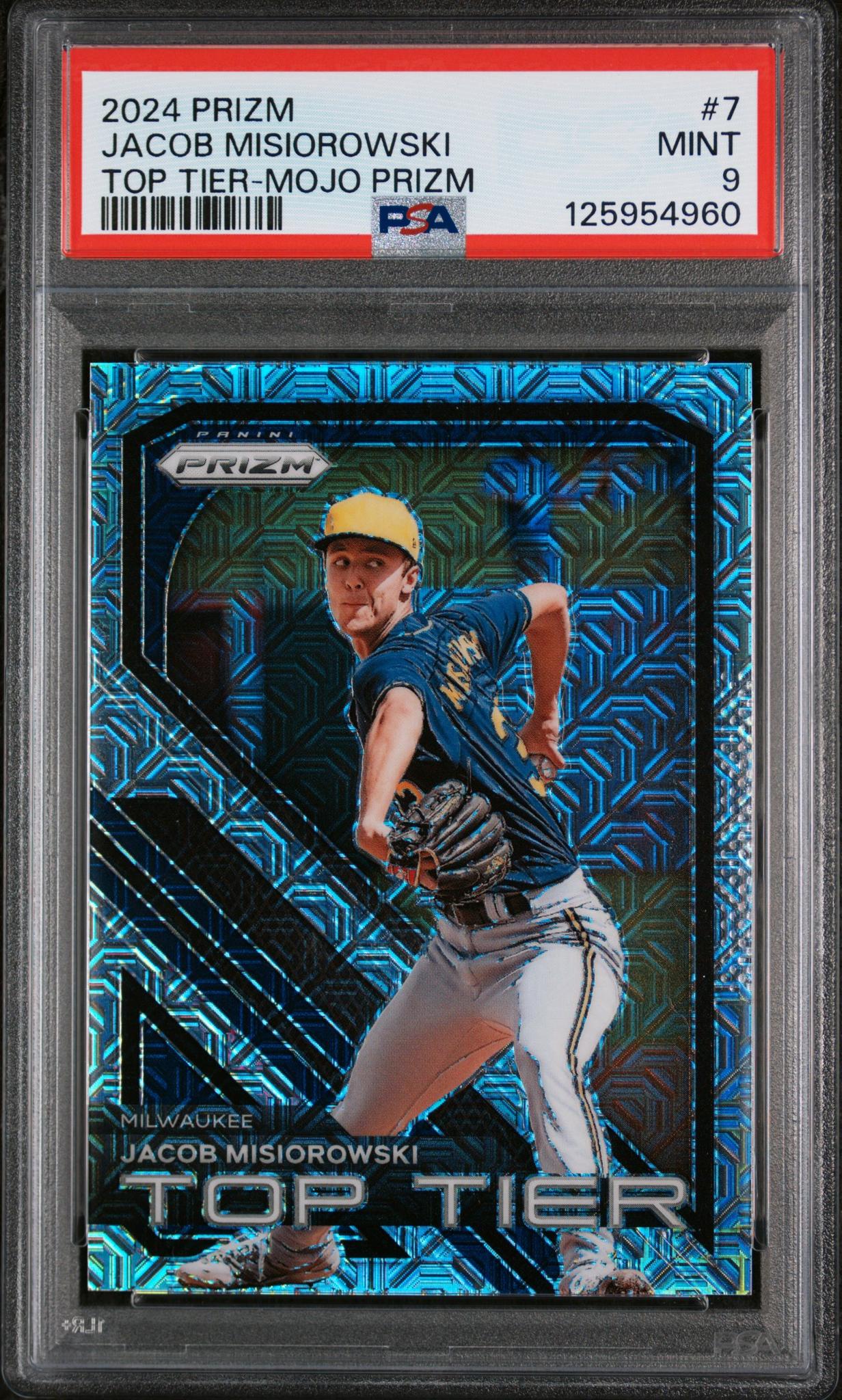 2024 Panini Prizm Top Tier Mojo Prizm Jacob Misiorowski #7 PSA 9