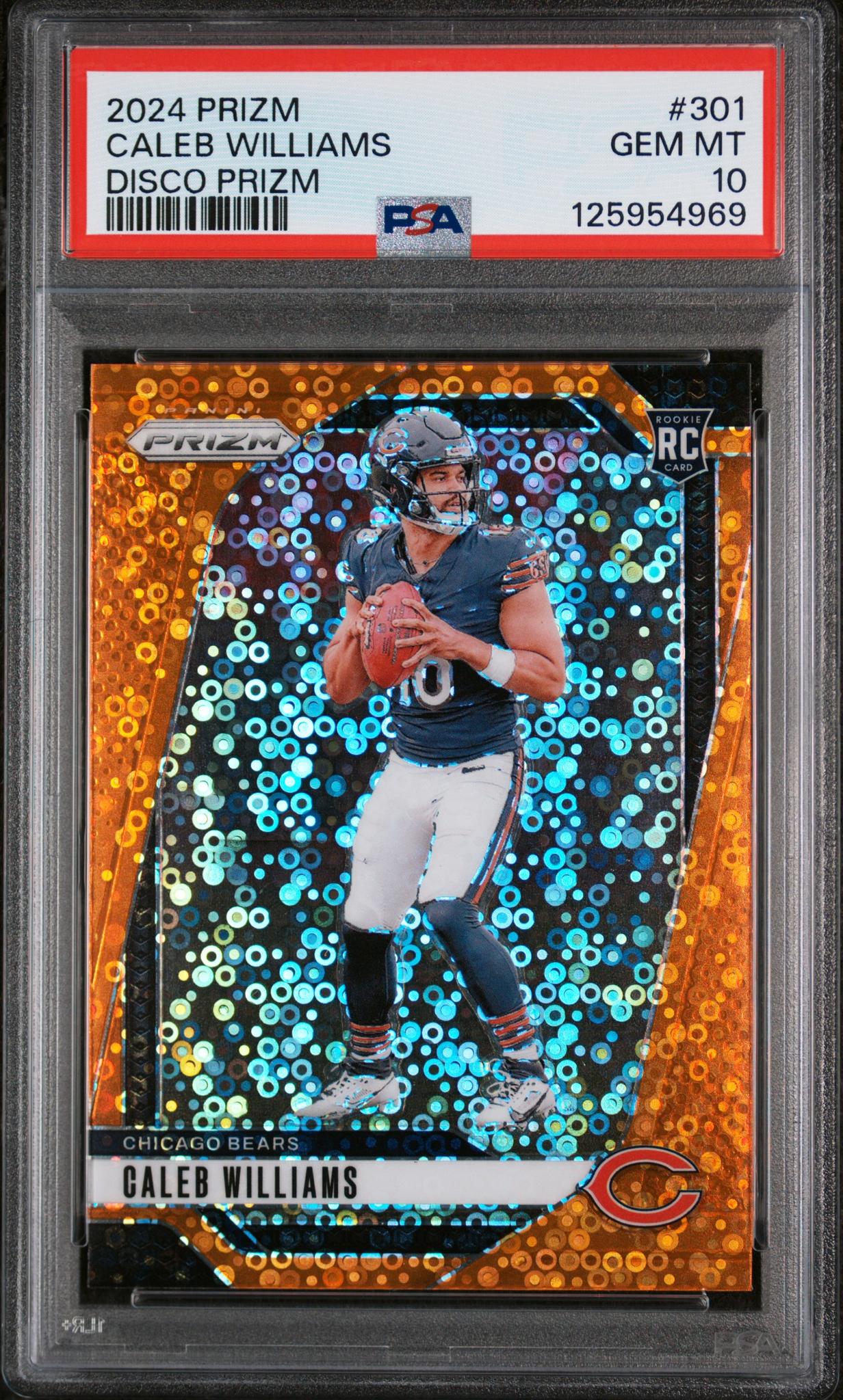 2024 Panini Prizm Disco Prizm Caleb Williams #301 PSA 10
