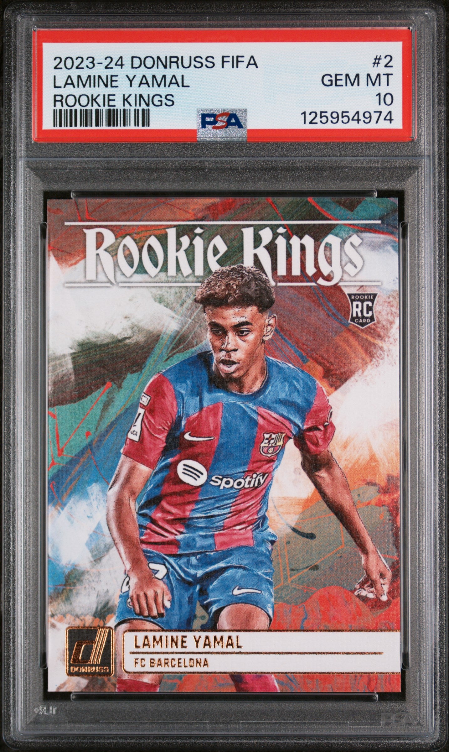 2023 Donuss Fifa Rookie Kings Lamine Yamal #2 PSA 10
