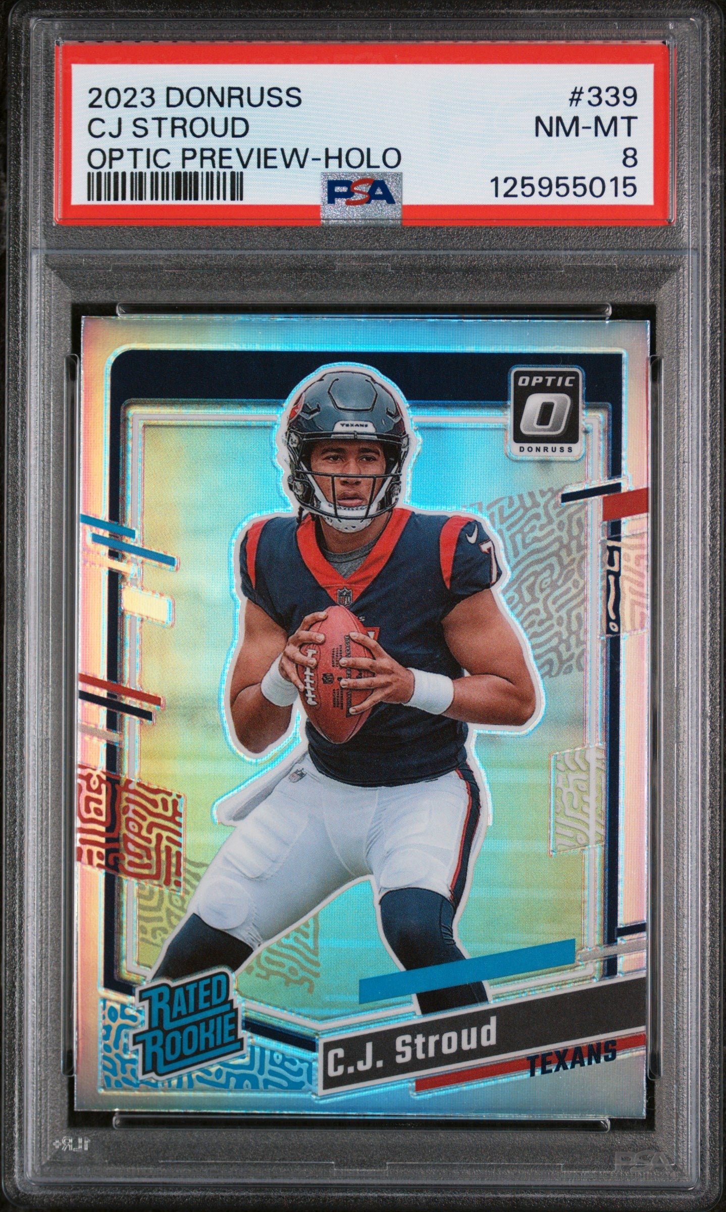 2023 Donruss Optic Rated Rookie Preview Holo CJ Stroud #339 PSA 8