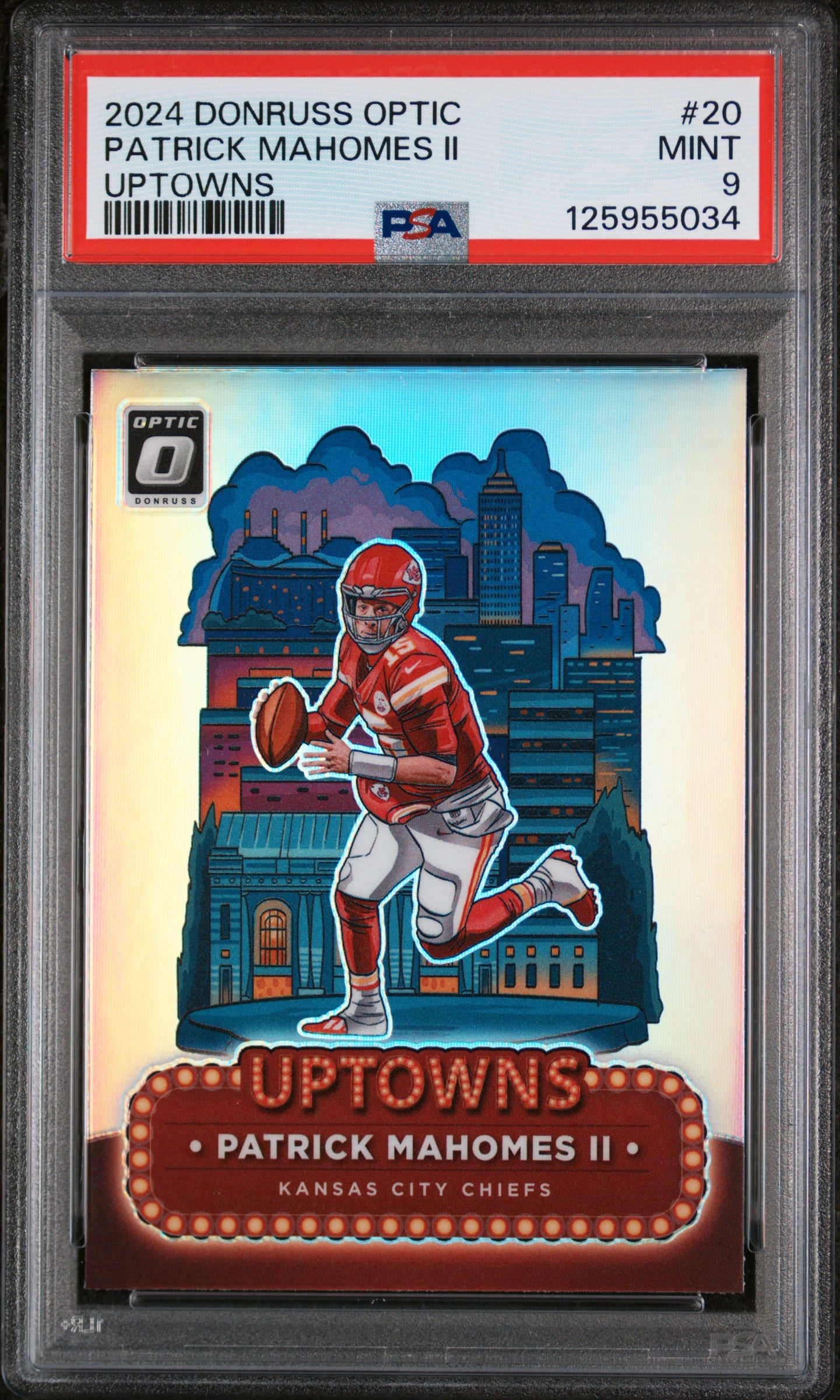 2024 Donruss Optic Uptowns Patrick Mahomes II #20 PSA 9