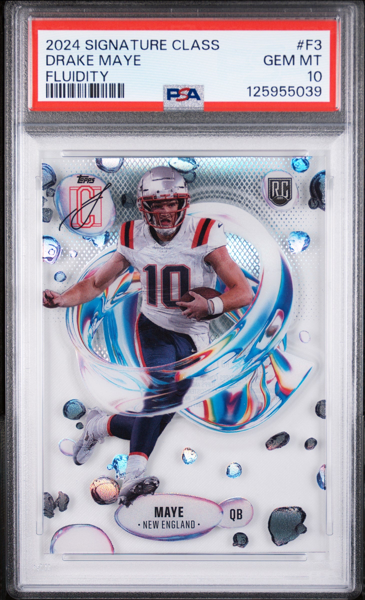2024 Topps Signature Class Drake Maye #F-3 PSA 10