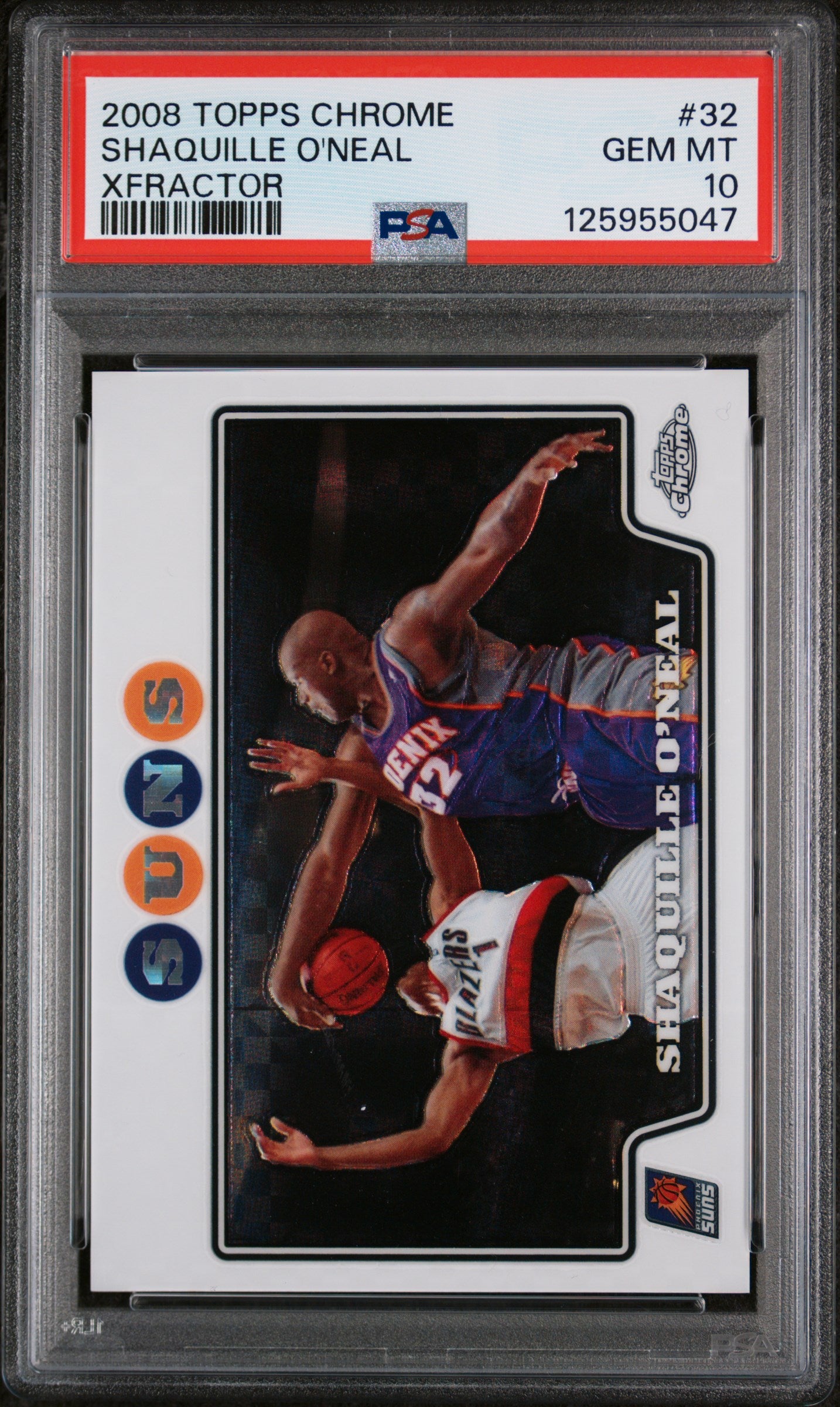 2008 Topps Chrome Xfractor Shaquille O'Neal #32 /288 PSA 10