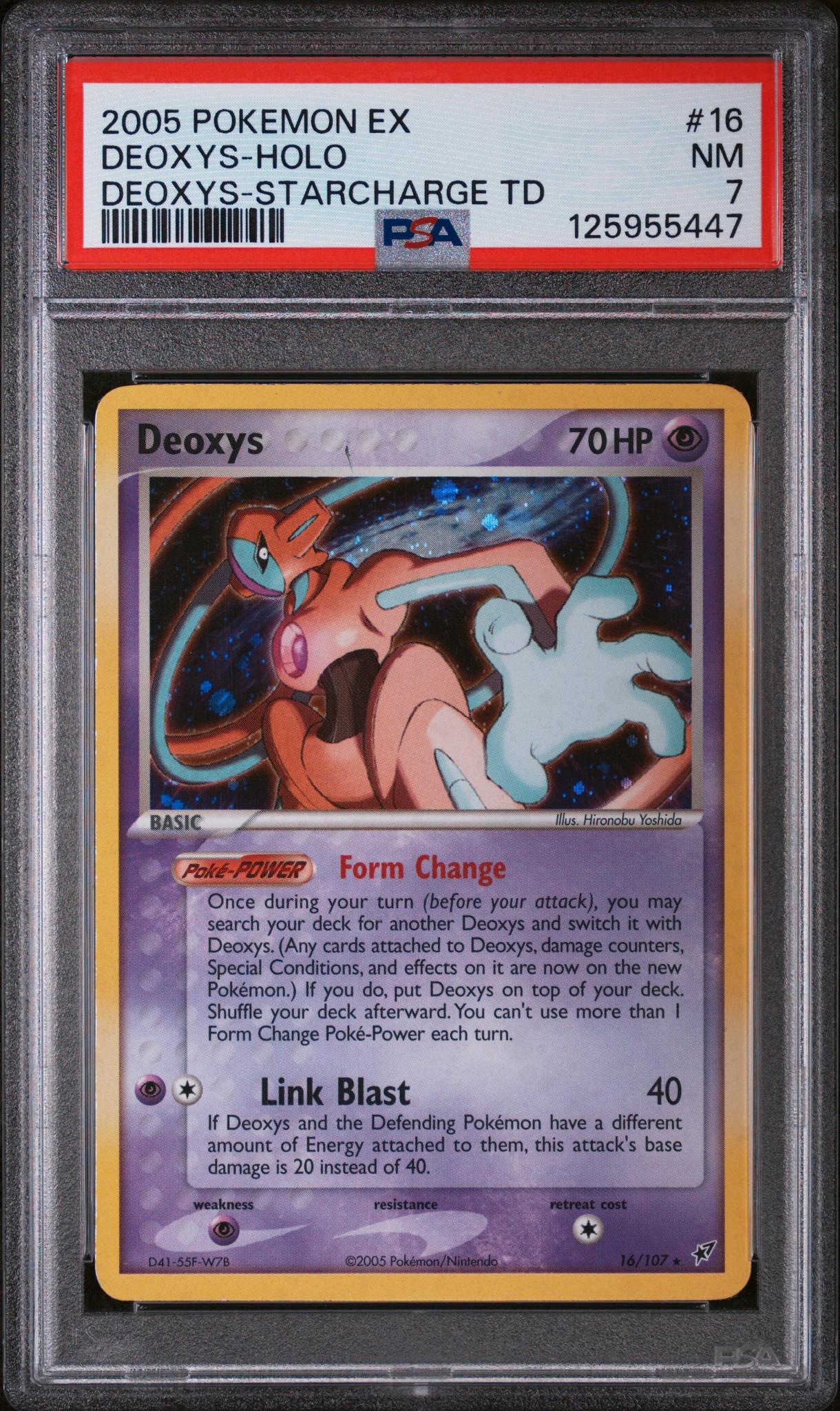 2005 Pokemon Ex Deoxys Starcharge Theme Deck Deoxys-Holo #16 PSA 7