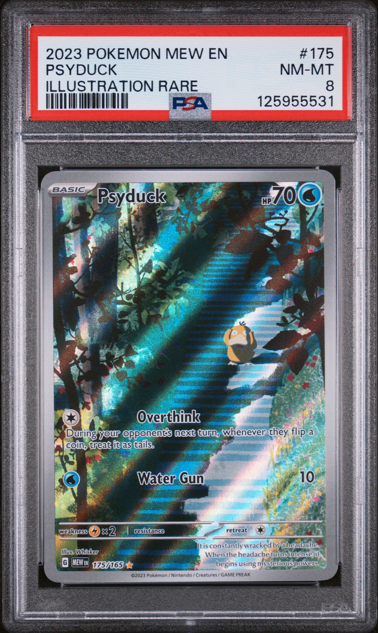 2023 Pokemon Scarlet and Violet 151 Illustration Rare Psyduck #175 PSA 8