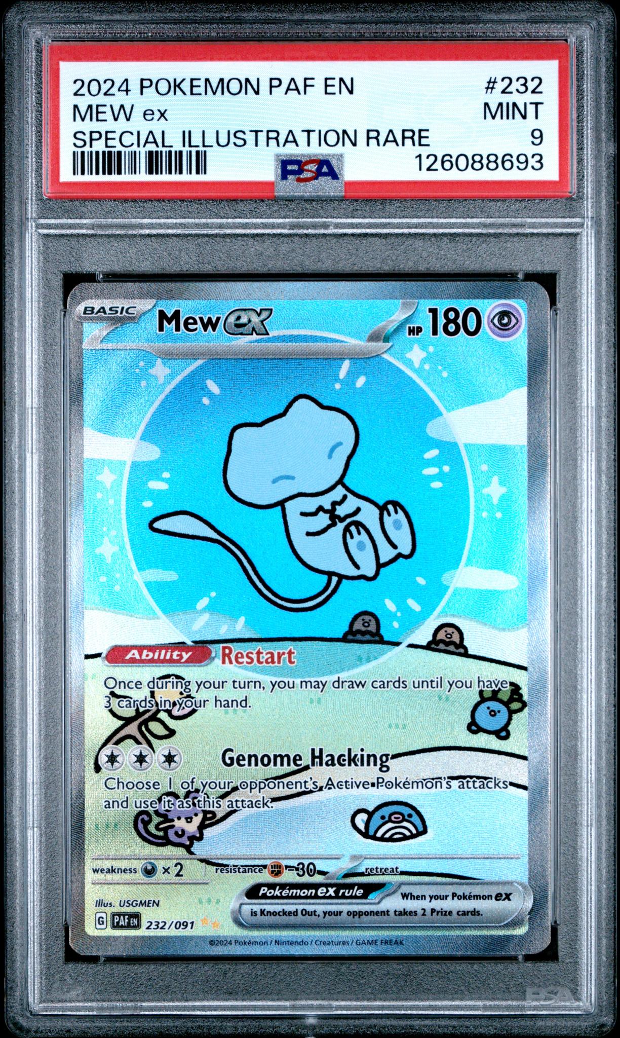 2024 Pokemon #232 Mew ex Special Illustration Rare 126088693 PSA 9