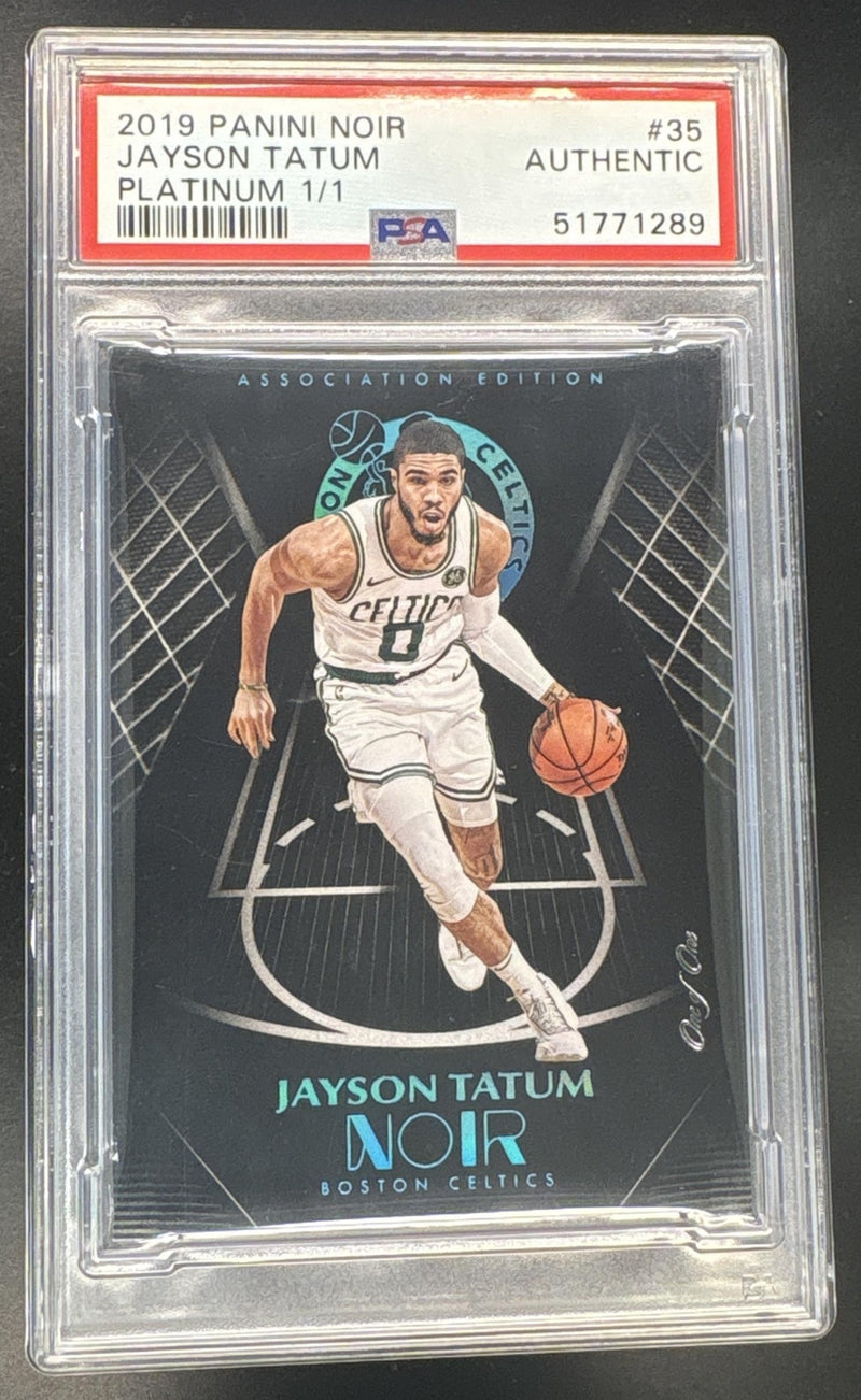2019 Panini Noir Platinum Jayson Tatum #35 /1 1/1 PSA 0