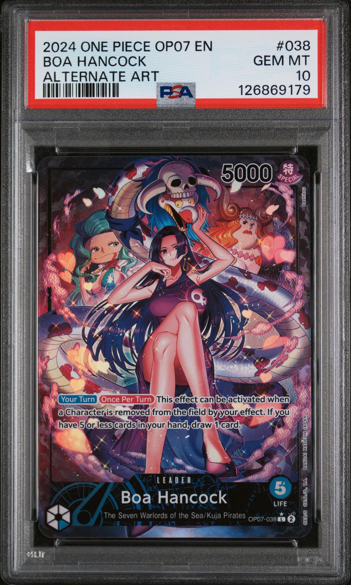 2024 One Piece 500 Years In the Future Alternate Art Boa Hancock #OP07038 PSA 10