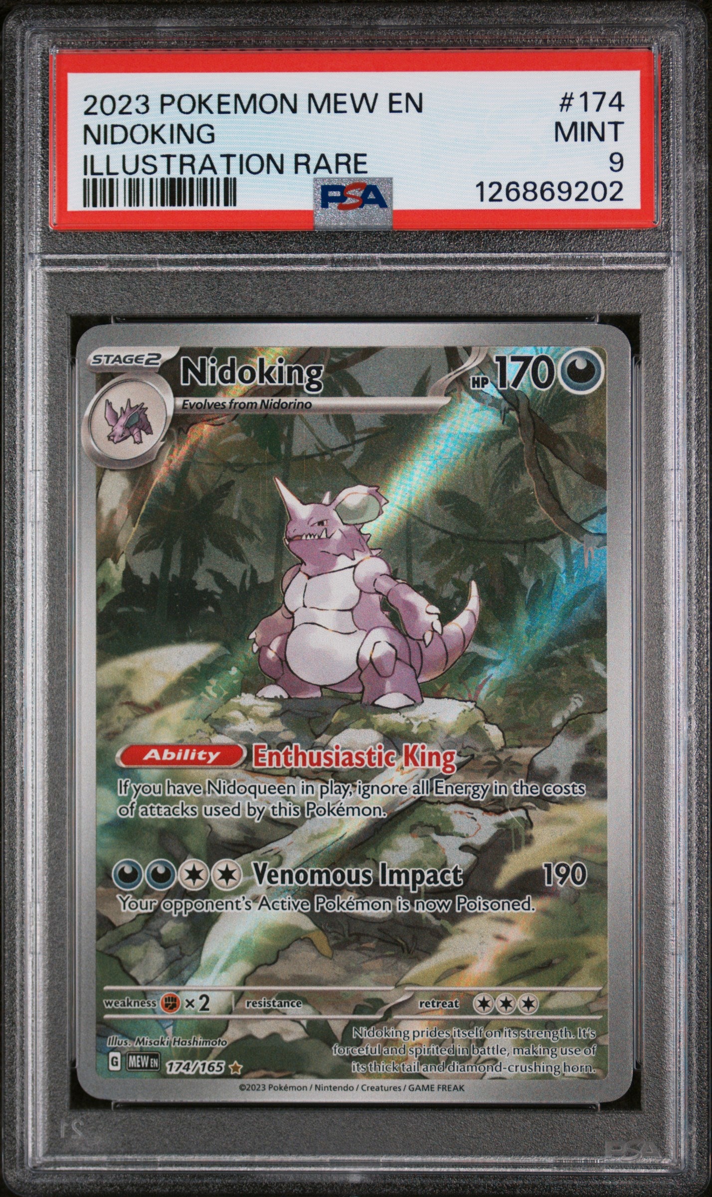 2023 Pokemon Scarlet and Violet 151 Illustration Rare Nidoking #174 PSA 9