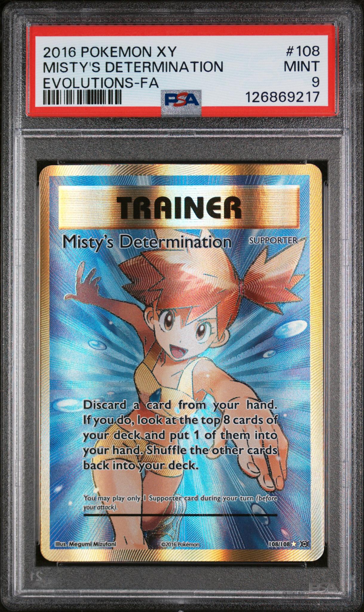 2016 Pokemon XY Evolutions Misty's Determination #108 PSA 9